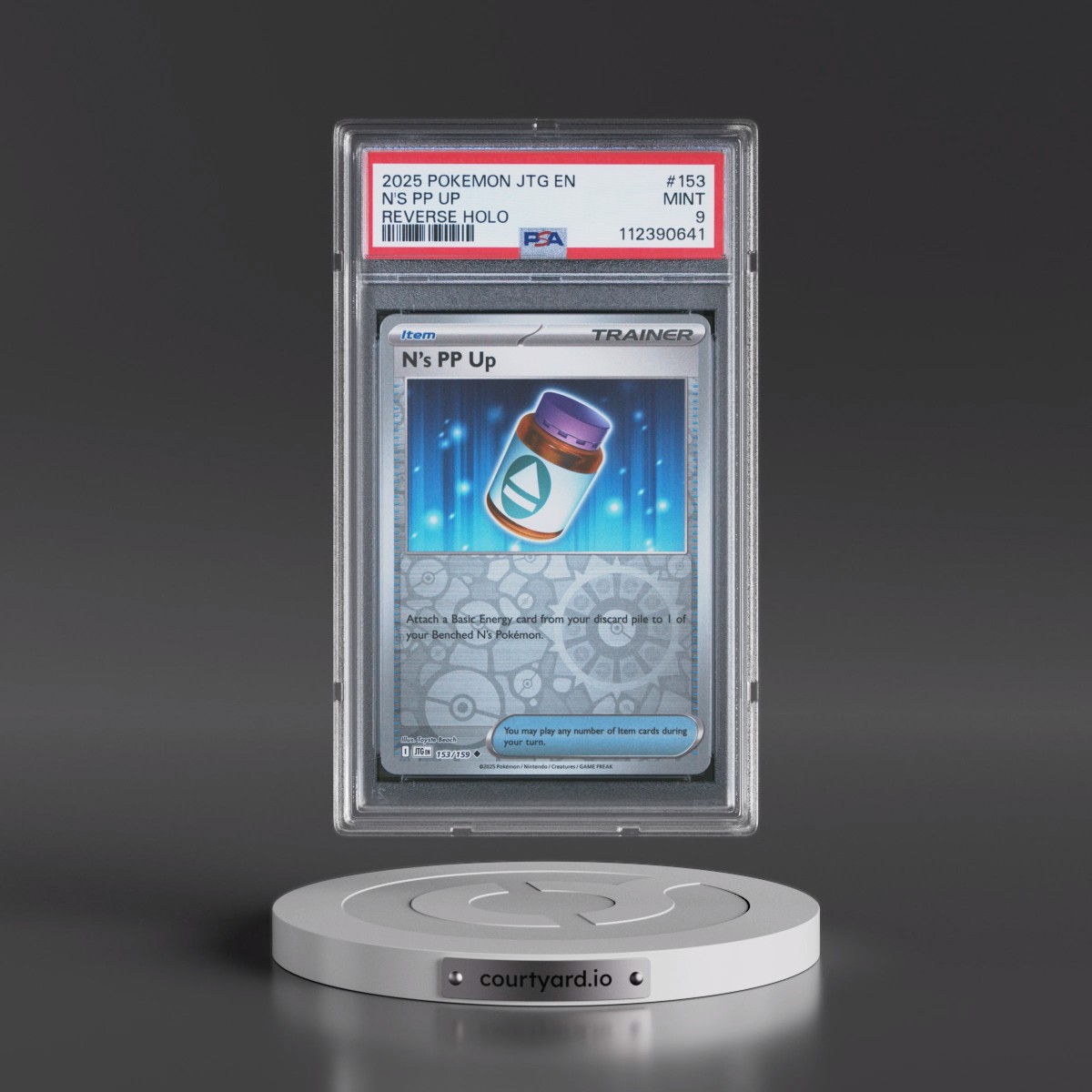 2025 Pokémon Jtg EN-Journey Together #153 N's PP Up - Reverse Holo (PSA 9 MINT)