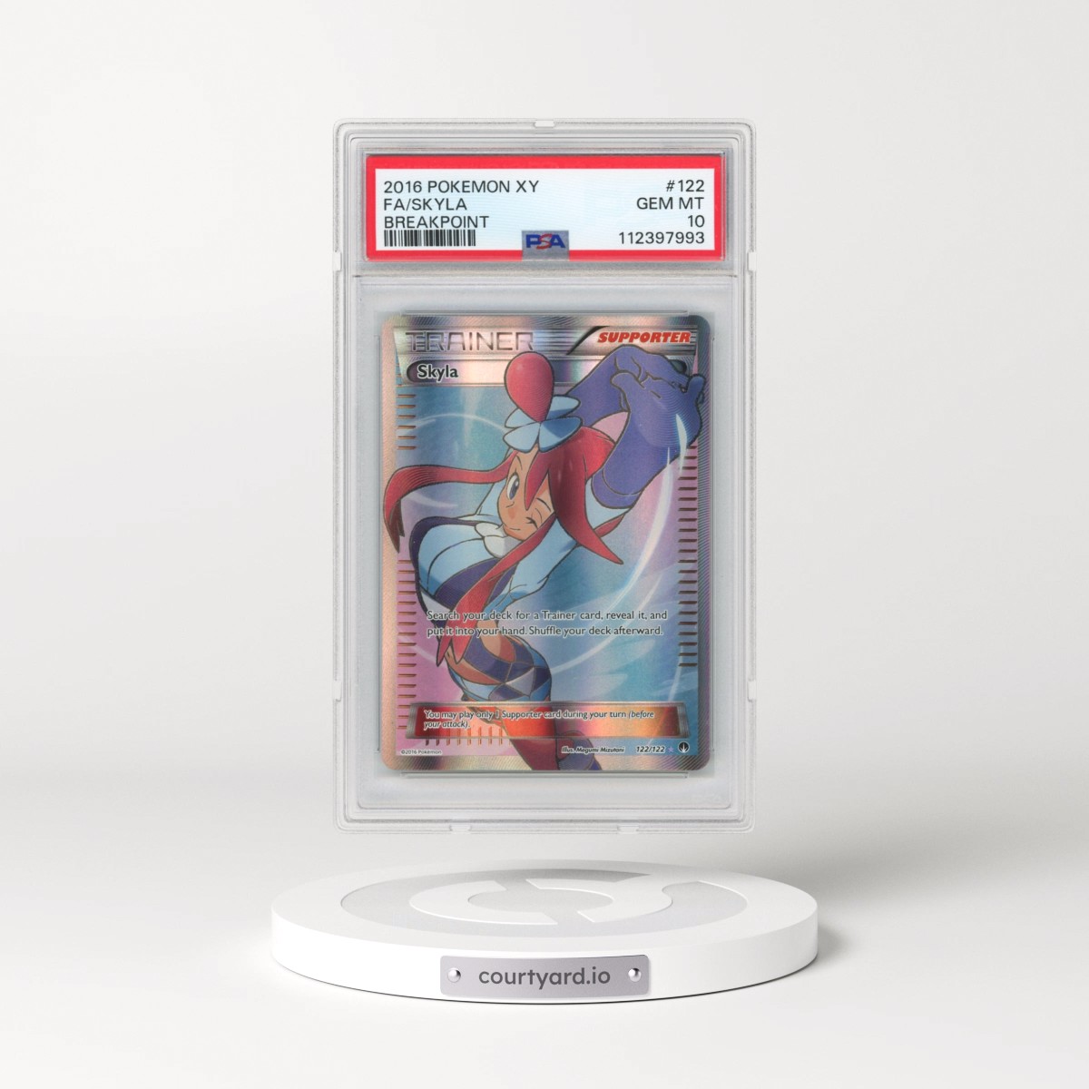 2016 Pokémon XY Breakpoint #122 Skyla - Full Art (PSA 10 GEM MINT)