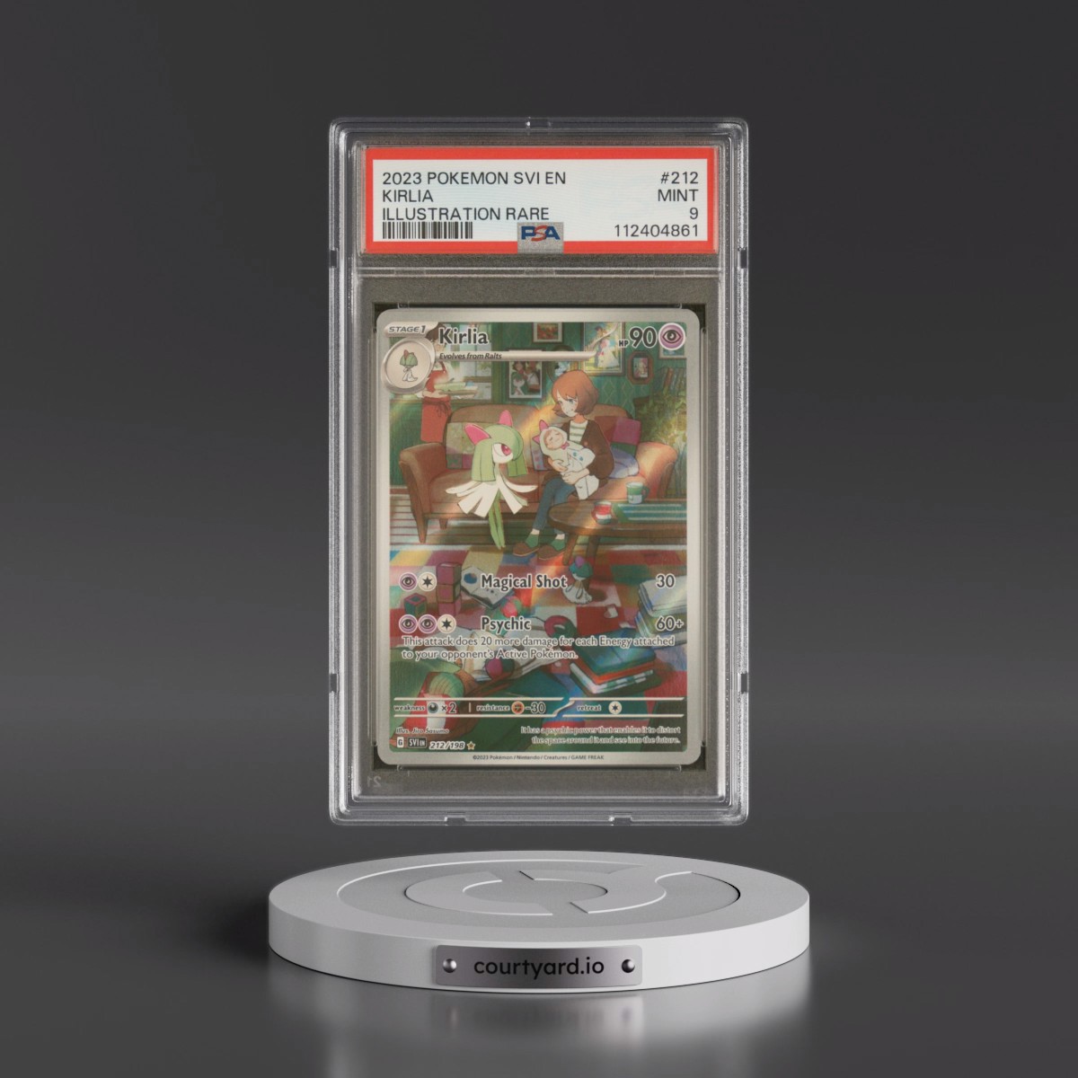 2023 Pokémon Svi EN-Scarlet & Violet #212 Kirlia - Illustration Rare (PSA 9 MINT)