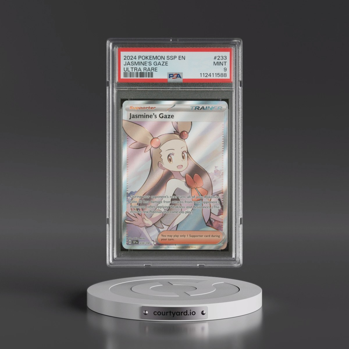 2024 Pokémon Ssp EN-Surging Sparks #233 Jasmine's Gaze - Ultra Rare (PSA 9 MINT)