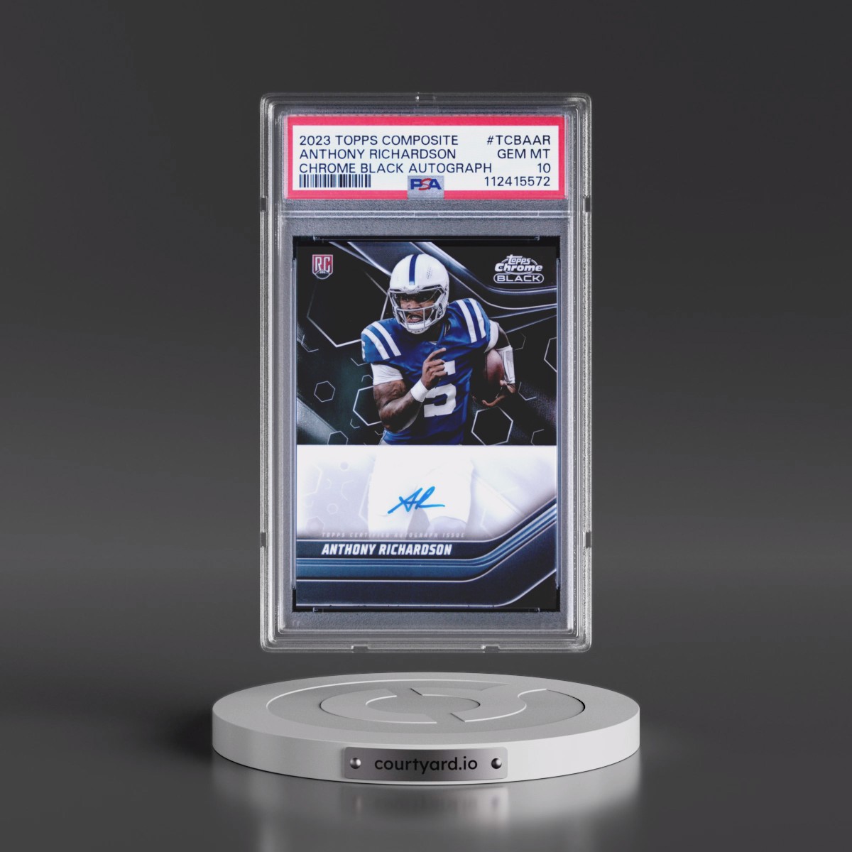 2023 Topps Composite Topps Chrome Black Autographs #TCBAAR Anthony Richardson (PSA 10 GEM MINT)