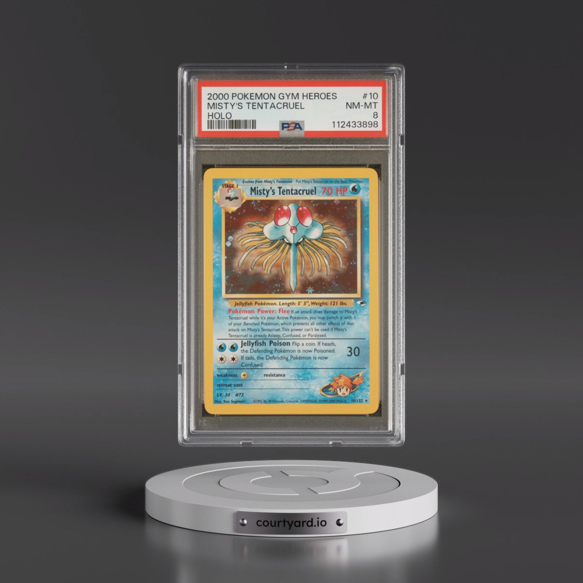 2000 Pokémon Gym Heroes #10 Misty's Tentacruel - Holo (PSA 8 NM-MT)