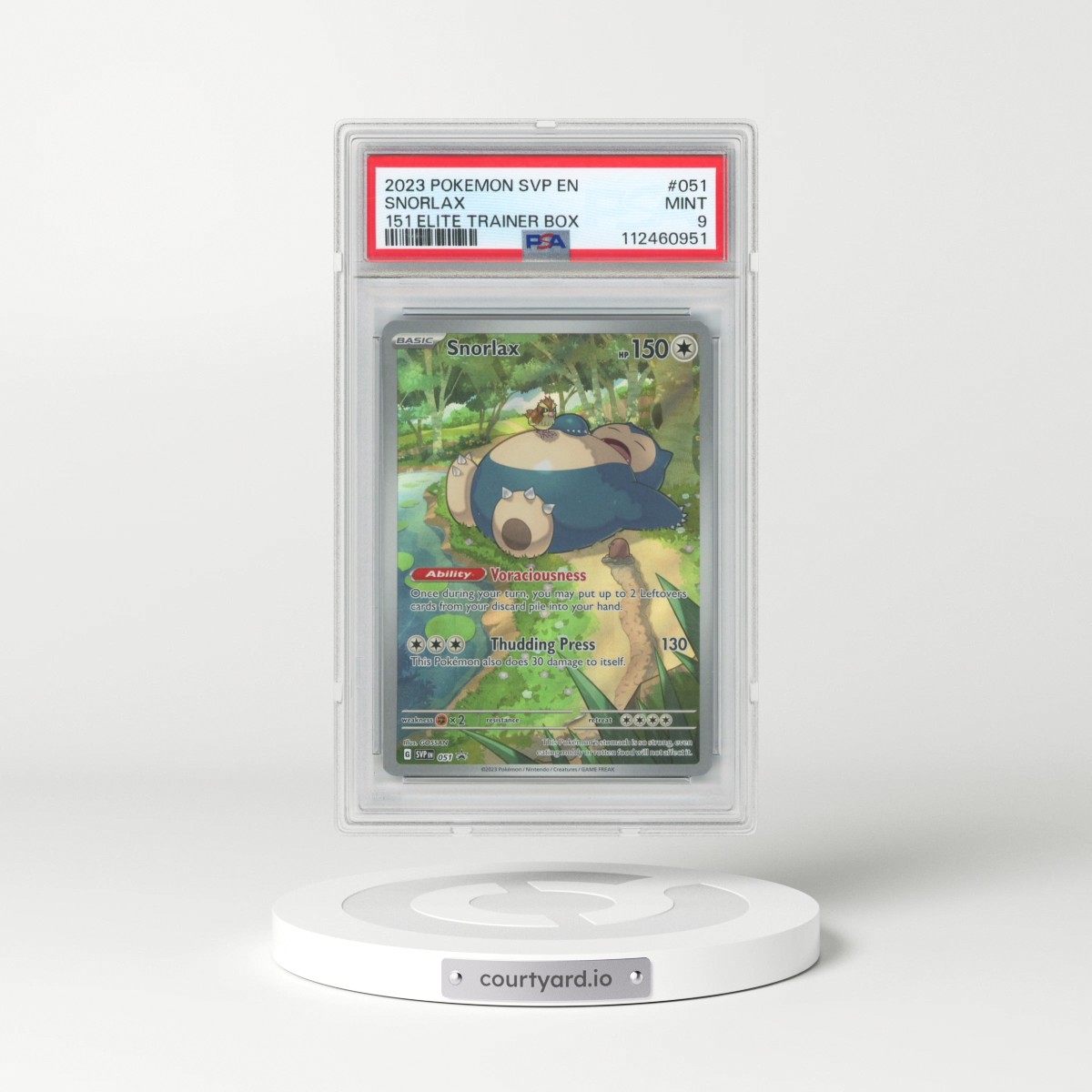 2023 Pokémon Svp EN-SV Black Star Promo #051 Snorlax - 151 Elite Trainer Box (PSA 9 MINT)