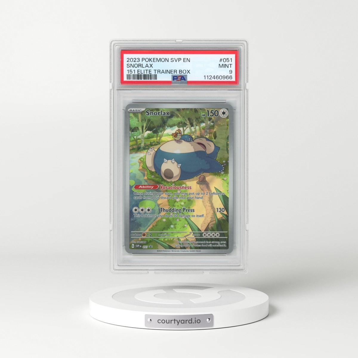 2023 Pokémon Svp EN-SV Black Star Promo #051 Snorlax - 151 Elite Trainer Box (PSA 9 MINT)