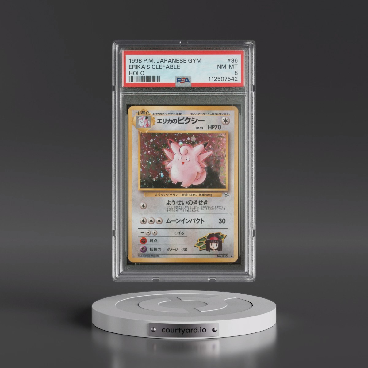 1998 Pokémon Gym #36 Erika's Clefable - Holo (PSA 8 NM-MT)