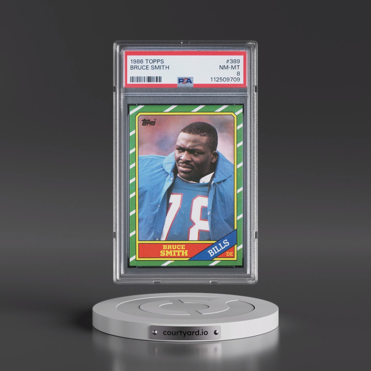 1986 Topps #389 Bruce Smith (PSA 8 NM-MT)