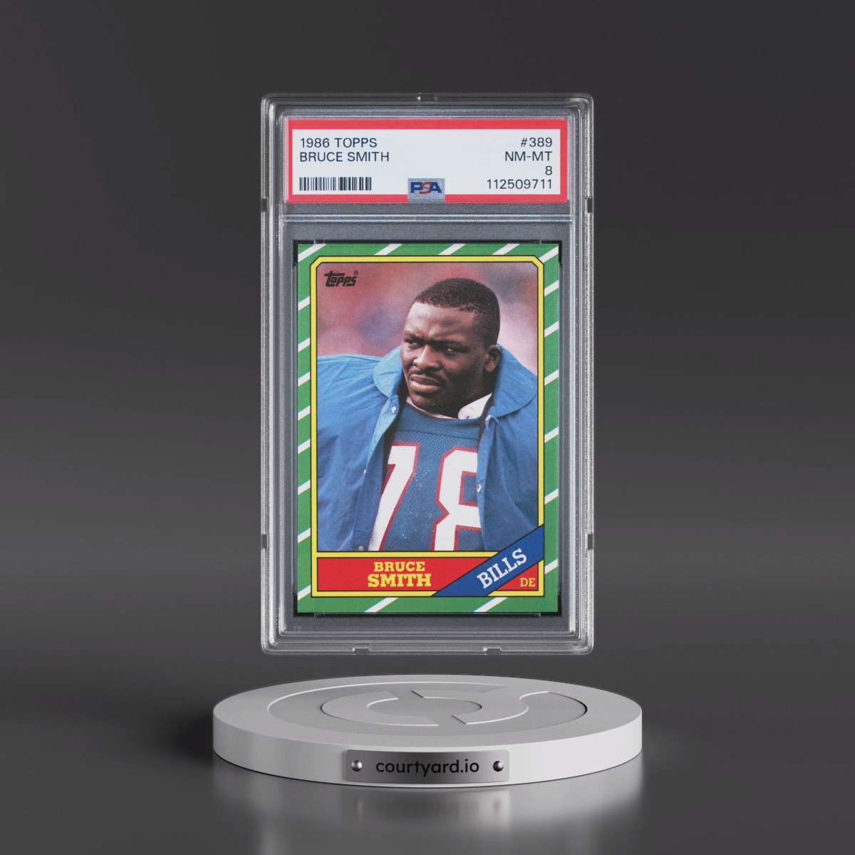 1986 Topps #389 Bruce Smith (PSA 8 NM-MT)