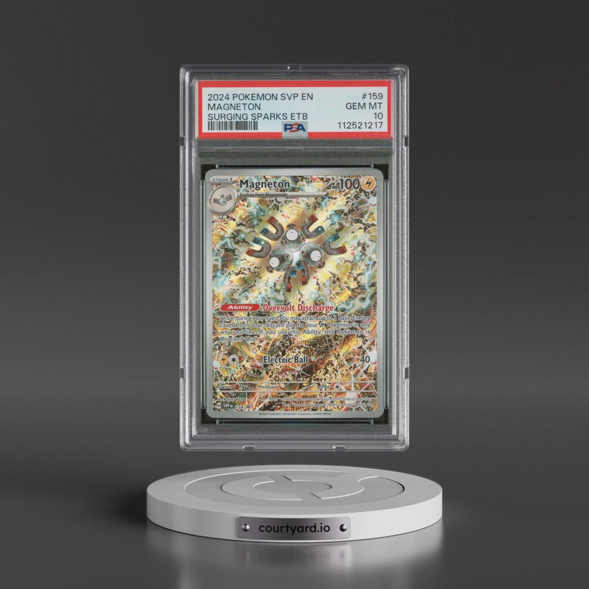 2024 Pokémon Svp EN-SV Black Star Promo #159 Magneton - Surging Sparks Elite Trainer Box (PSA 10 GEM MINT)