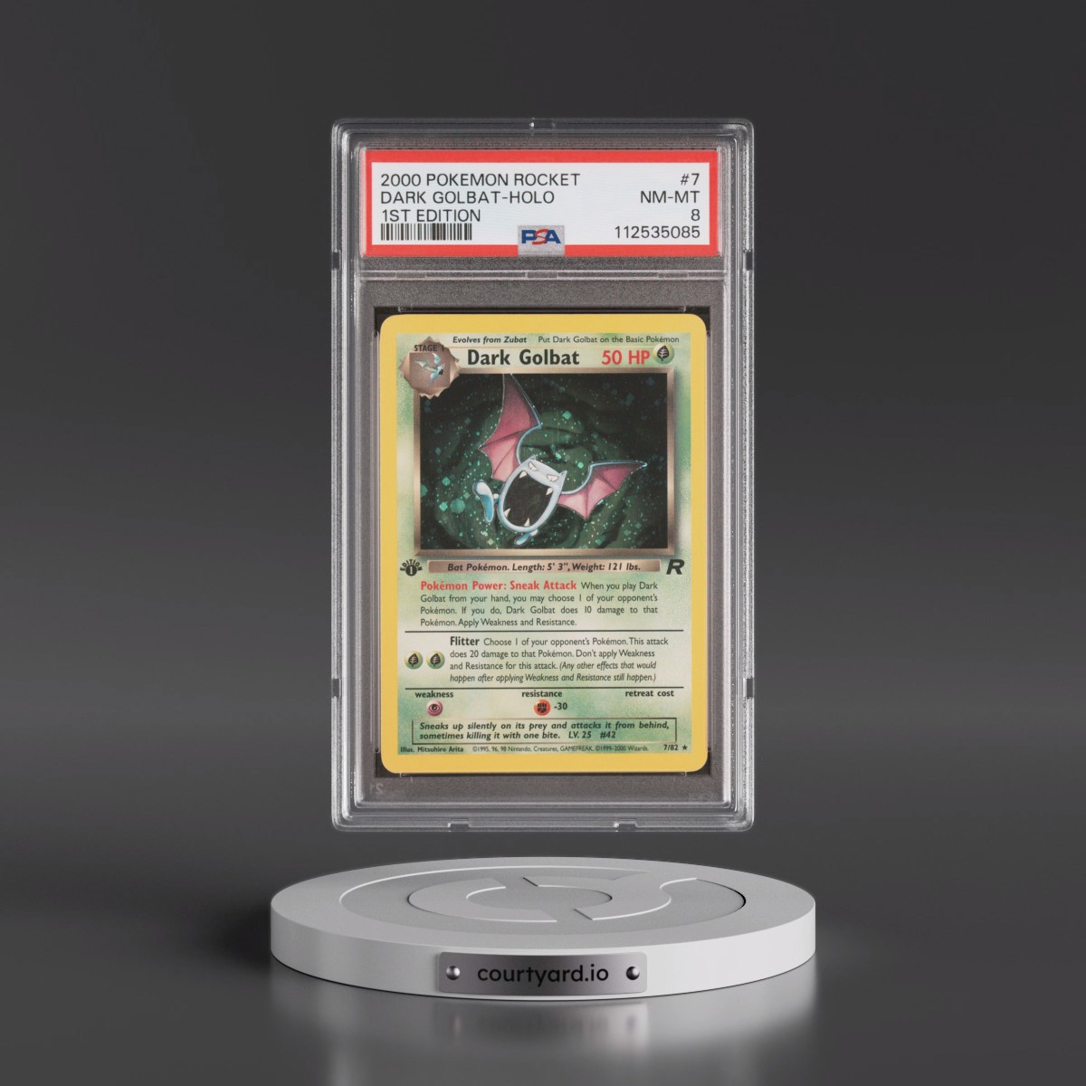 2000 Pokémon Rocket #7 Dark Golbat - 1st Edition Holo (PSA 8 NM-MT)