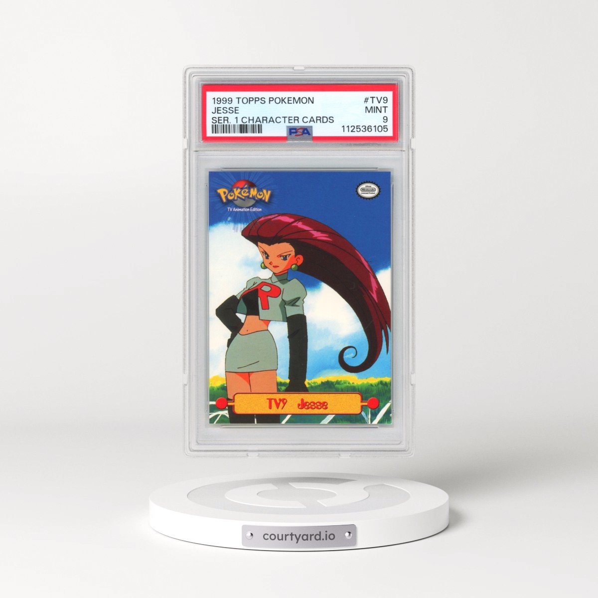 1999 Topps Pokémon Series 1 Character Cards #TV9 Jesse (PSA 9 MINT)