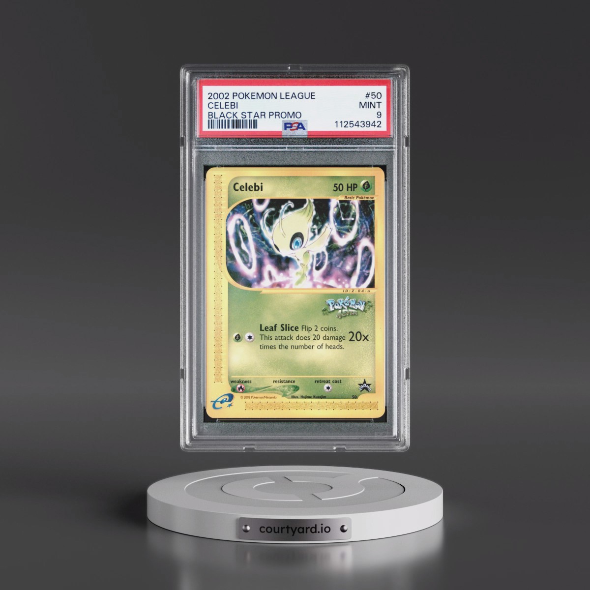 2002 Pokémon League Promo Black Star #50 Celebi (PSA 9 MINT)