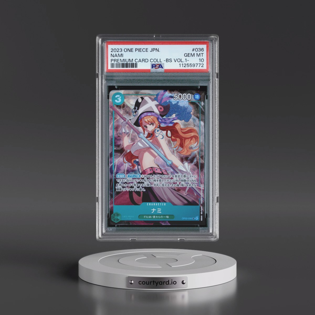 2023 One Piece Japanese Premium Card Collection -Best Selection Vol.1 #036 Nami (PSA 10 GEM MINT)