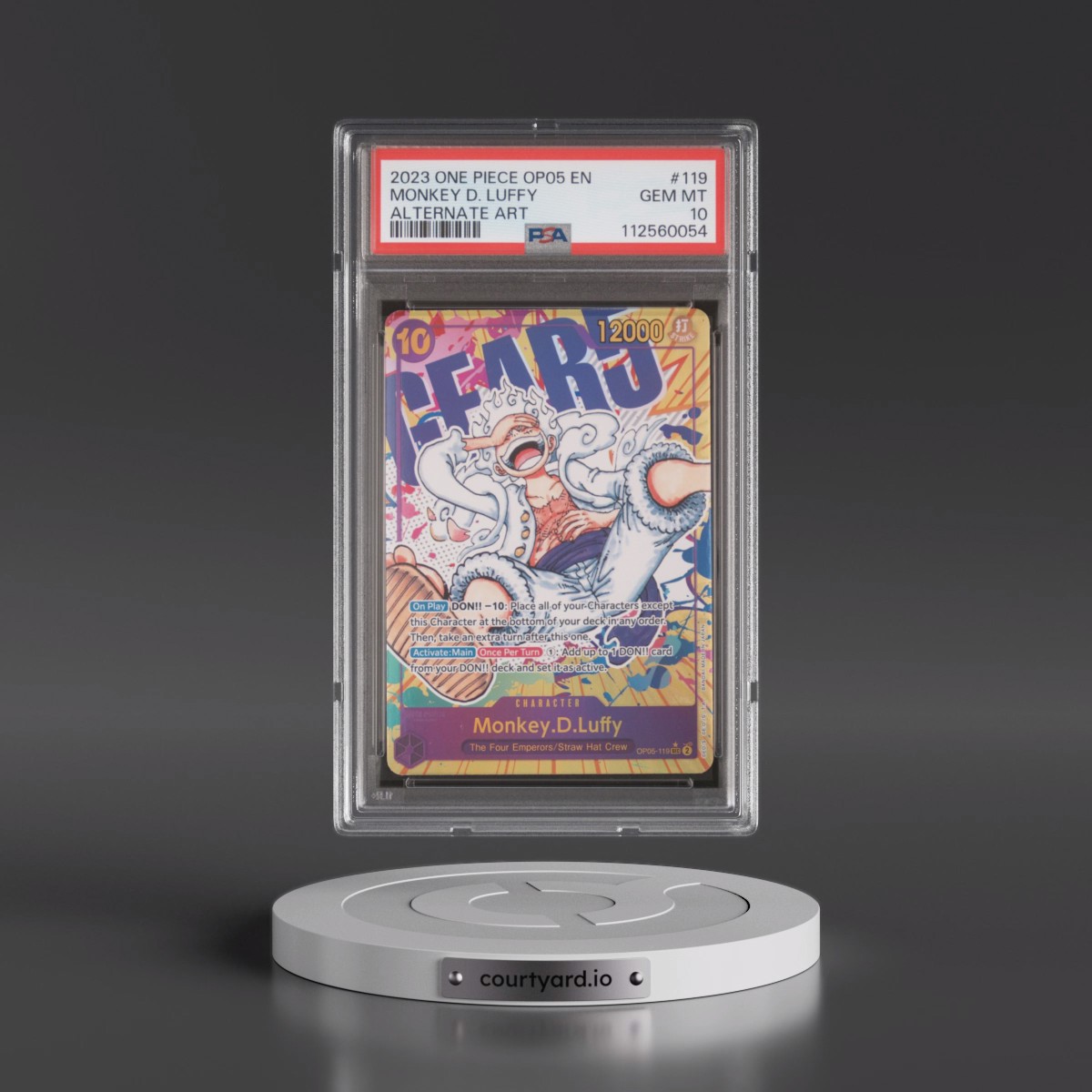 2023 One Piece Awakening of the New Era #119 Monkey D. Luffy - Alternate Art (PSA 10 GEM MINT)