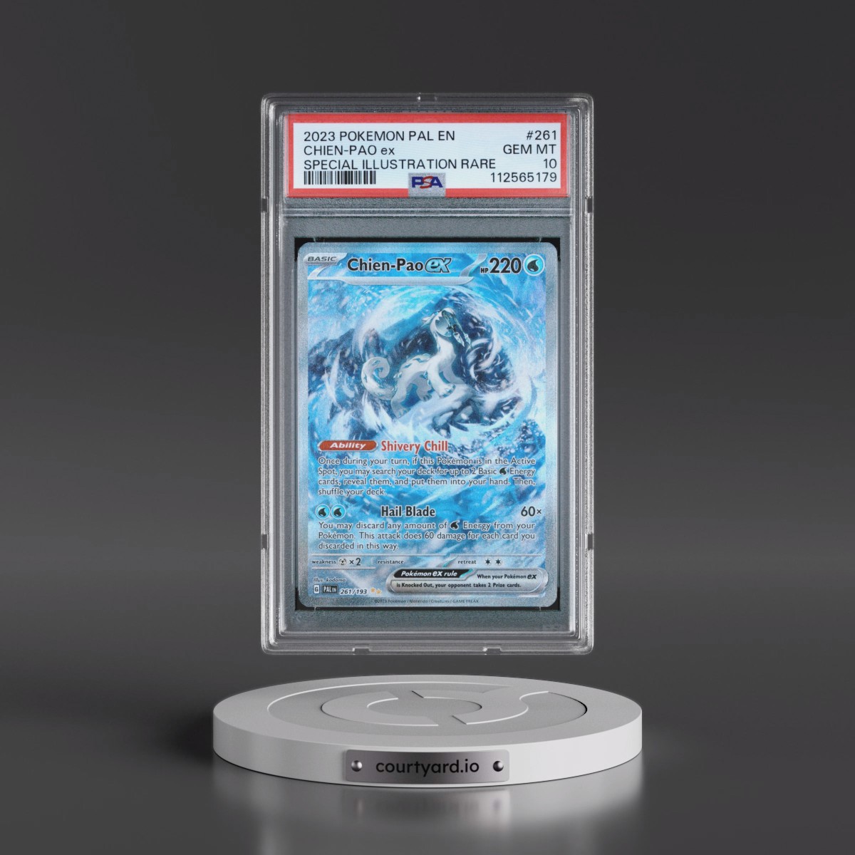2023 Pokémon Pal EN-Paldea Evolved #261 Chien-Pao EX - Holo Special Illustration Rare (PSA 10 GEM MINT)