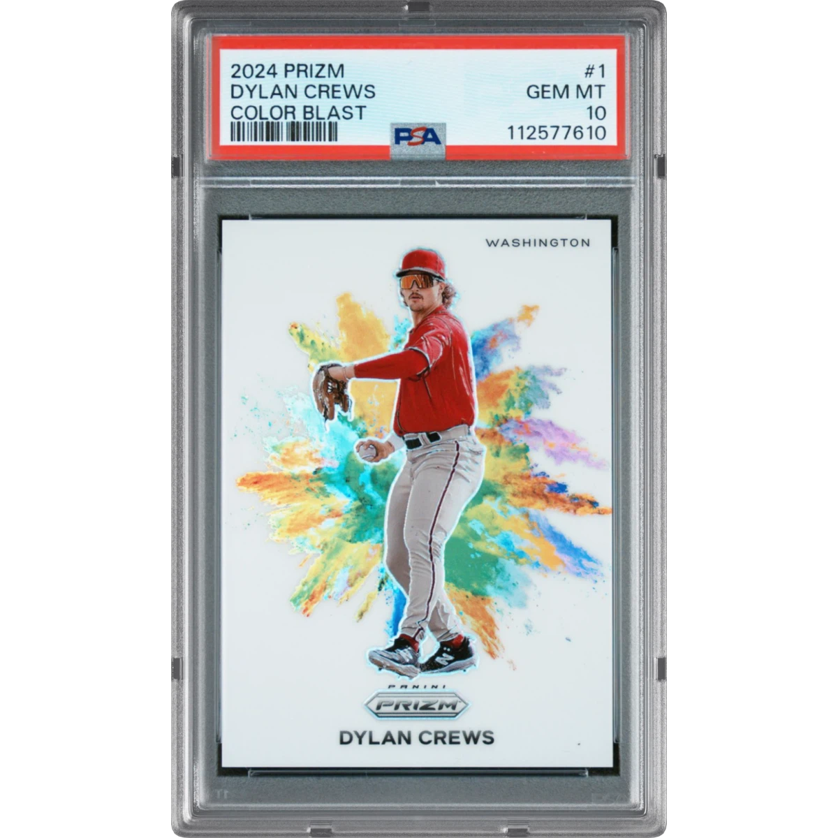 2024 Panini Prizm Color Blast #1 Dylan Crews (PSA 10 GEM MINT)