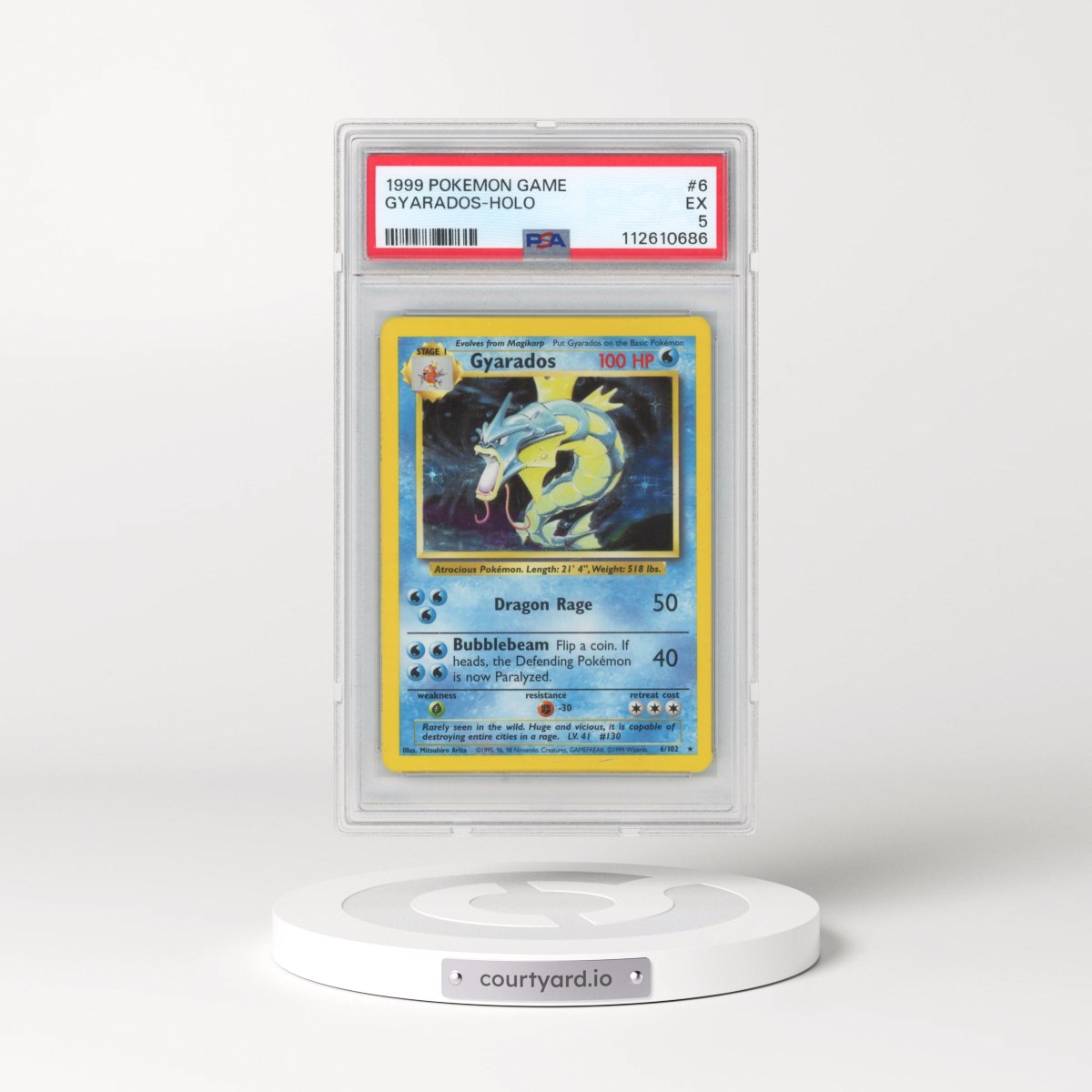 1999 Pokémon Game #6 Gyarados - Holo (PSA 5 EX)