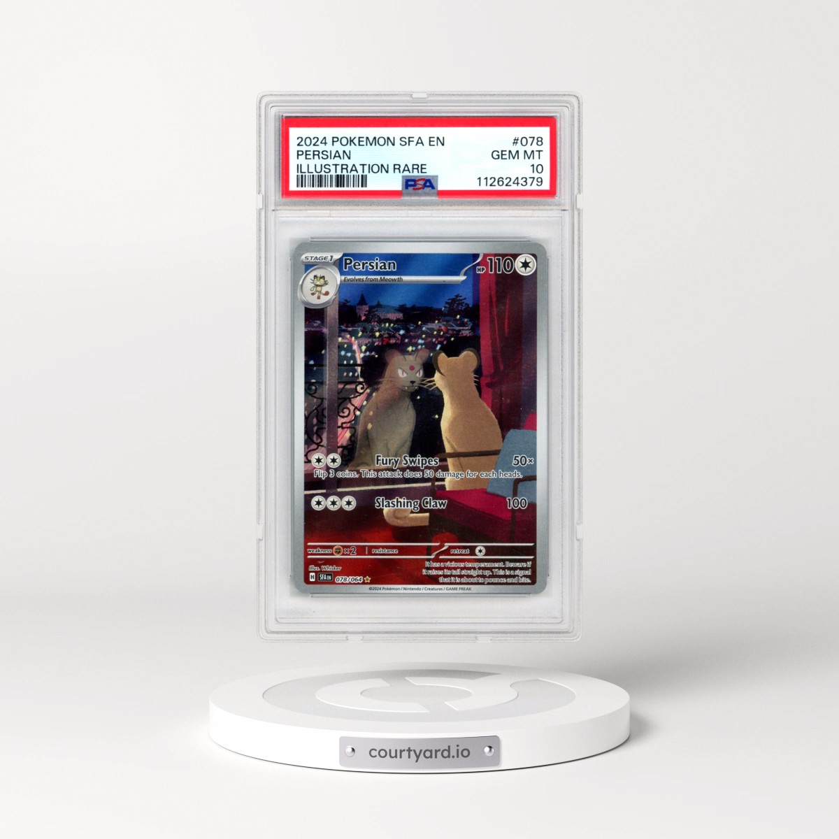 2024 Pokémon Sfa EN-Shrouded Fable #078 Persian - Illustration Rare (PSA 10 GEM MINT)