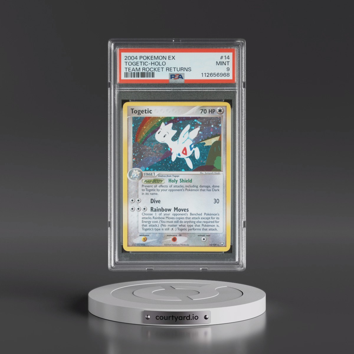 2004 Pokémon EX Team Rocket Returns #14 Togetic - Holo (PSA 9 MINT)