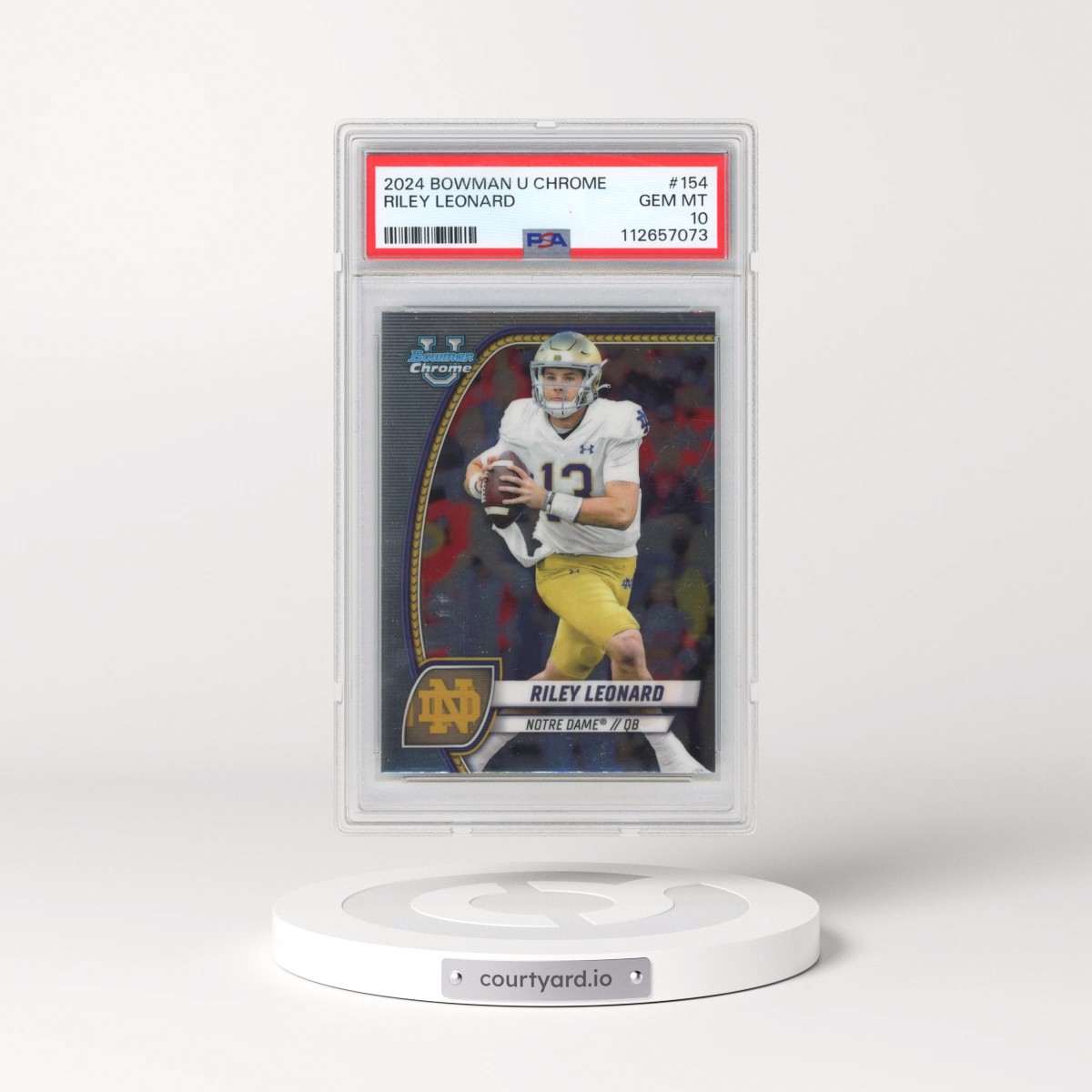 2024 Bowman University Chrome #154 Riley Leonard (PSA 10 GEM MINT)