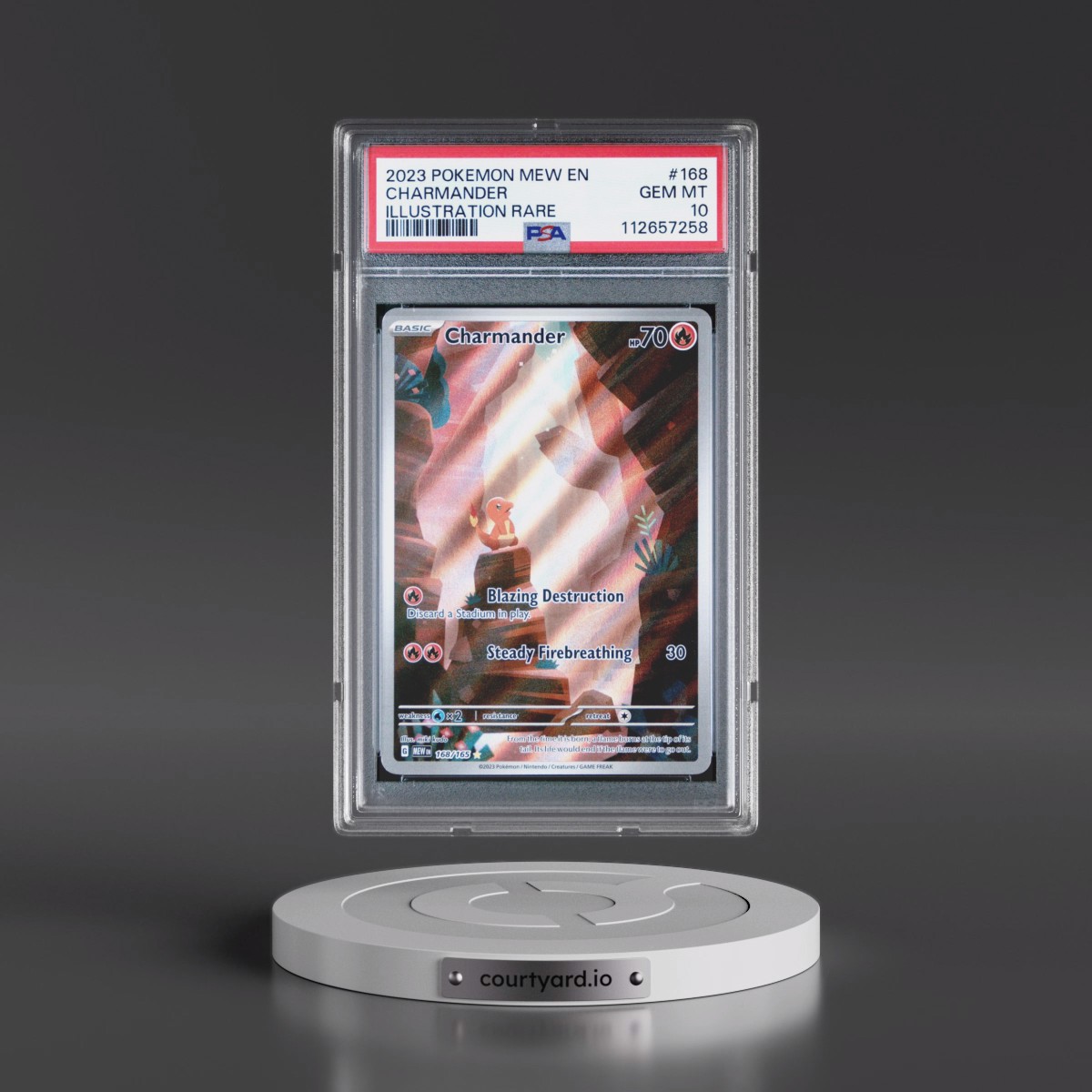 2023 Pokémon Mew EN-151 #168 Charmander - Illustration Rare (PSA 10 GEM MINT)