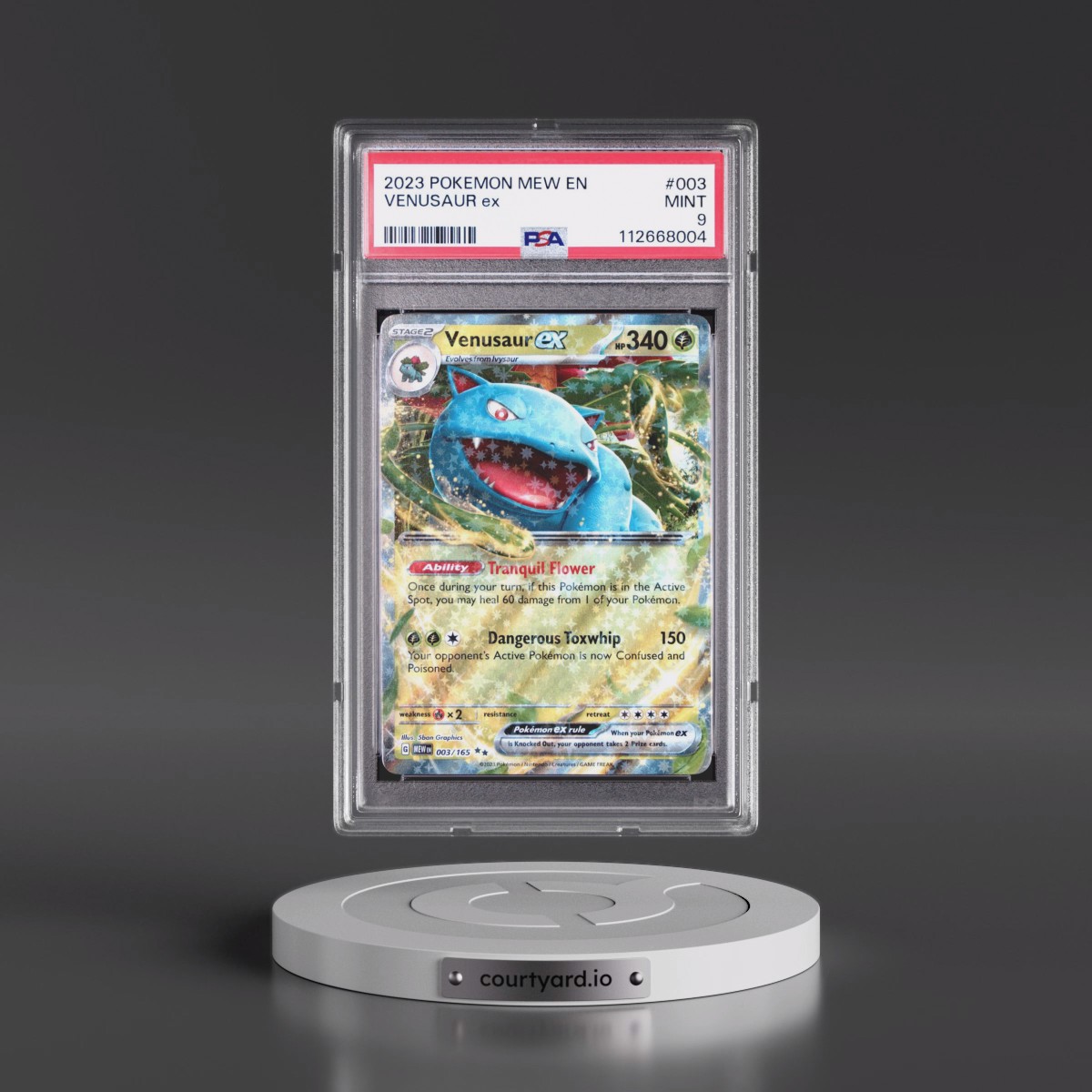 2023 Pokémon Mew EN-151 #003 Venusaur EX - Holo (PSA 9 MINT)