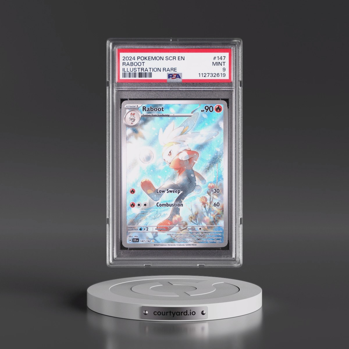 2024 Pokémon Scr EN-Stellar Crown Raboot - Illustration Rare #147 PSA 9