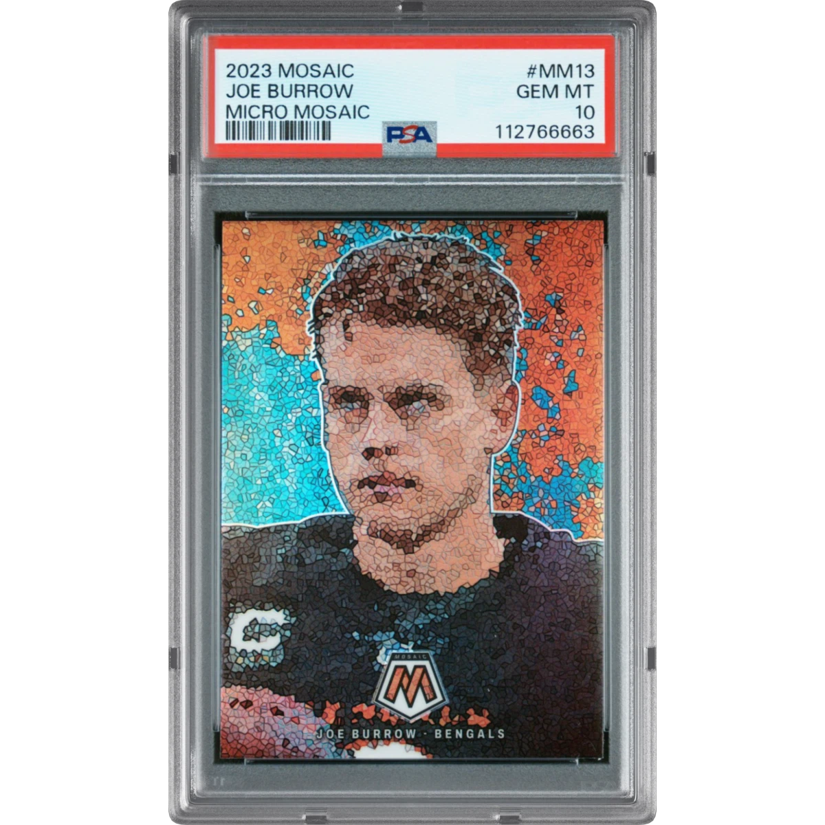 2023 Panini Mosaic Micro Mosaic #MM13 Joe Burrow (PSA 10 GEM MINT)