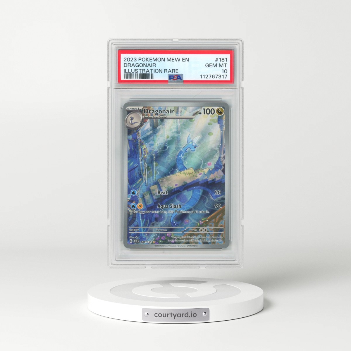 2023 Pokémon Mew EN-151 #181 Dragonair - Illustration Rare (PSA 10 GEM MINT)