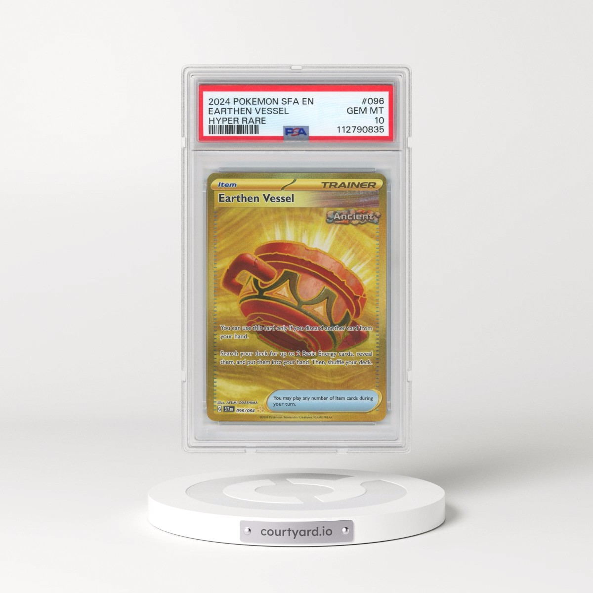 2024 Pokémon Sfa EN-Shrouded Fable #096 Earthen Vessel - Hyper Rare (PSA 10 GEM MINT)