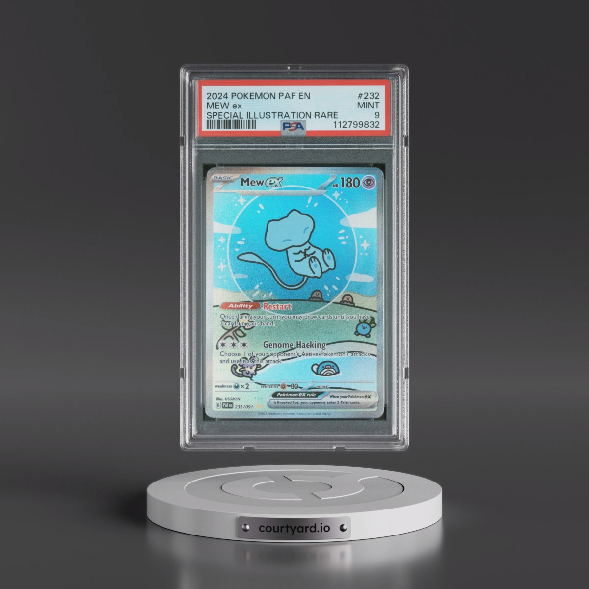 2024 Pokémon Paf EN-Paldean Fates #232 Mew EX - Holo Special Illustration Rare (PSA 9 MINT)