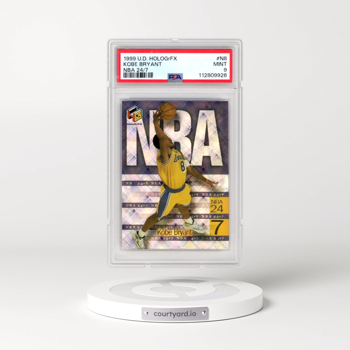 1999 Upper Deck Hologrfx NBA 24/7 #N8 Kobe Bryant (PSA 9 MINT)