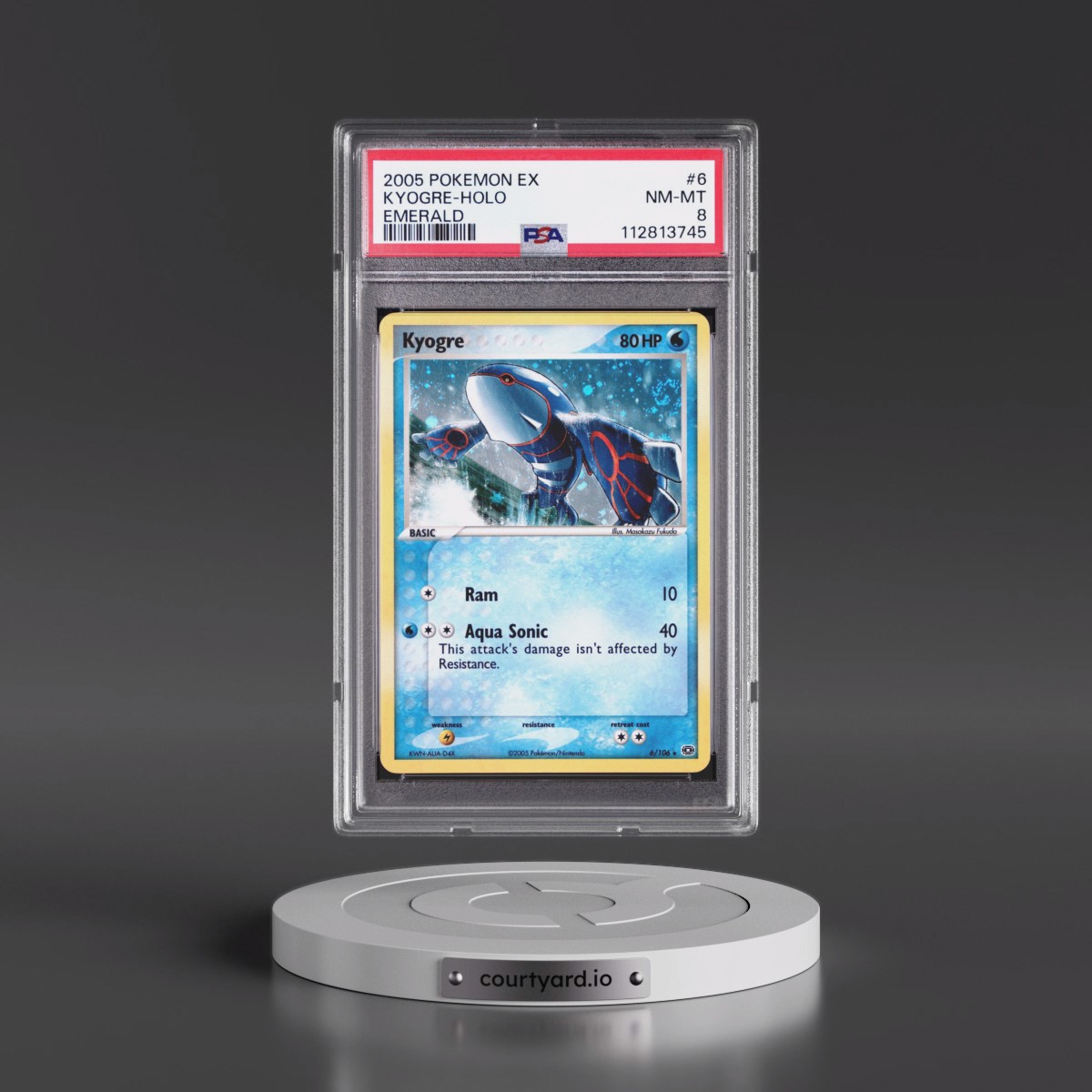 2005 Pokémon EX Emerald #6 Kyogre - Holo (PSA 8 NM-MT)