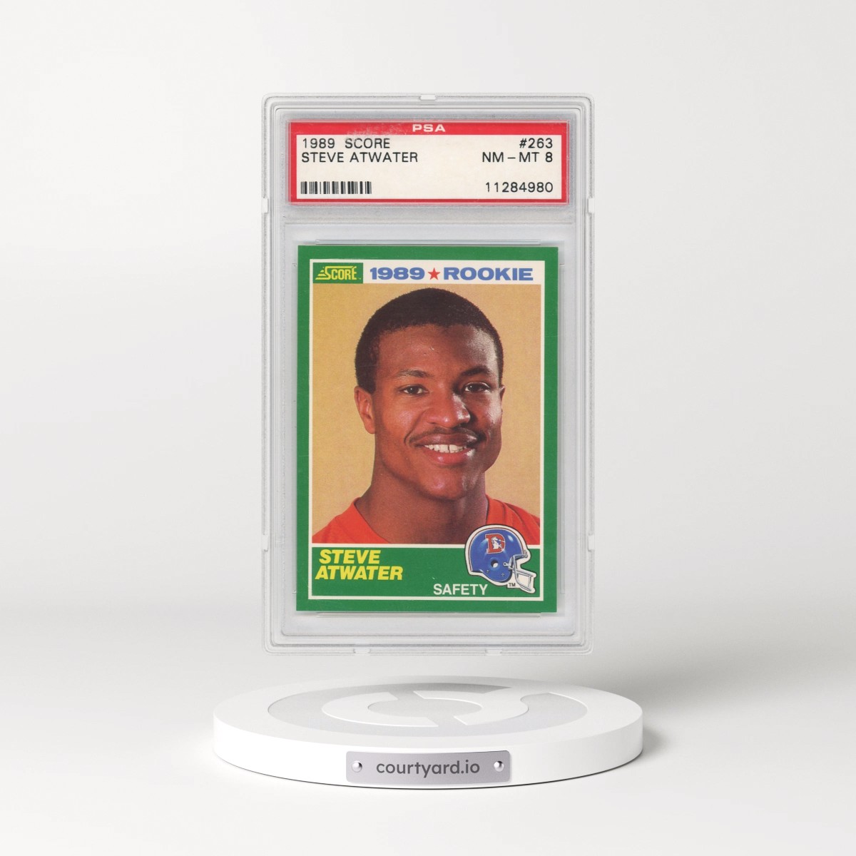 1989 Score #263 Steve Atwater (PSA 8 NM-MT)