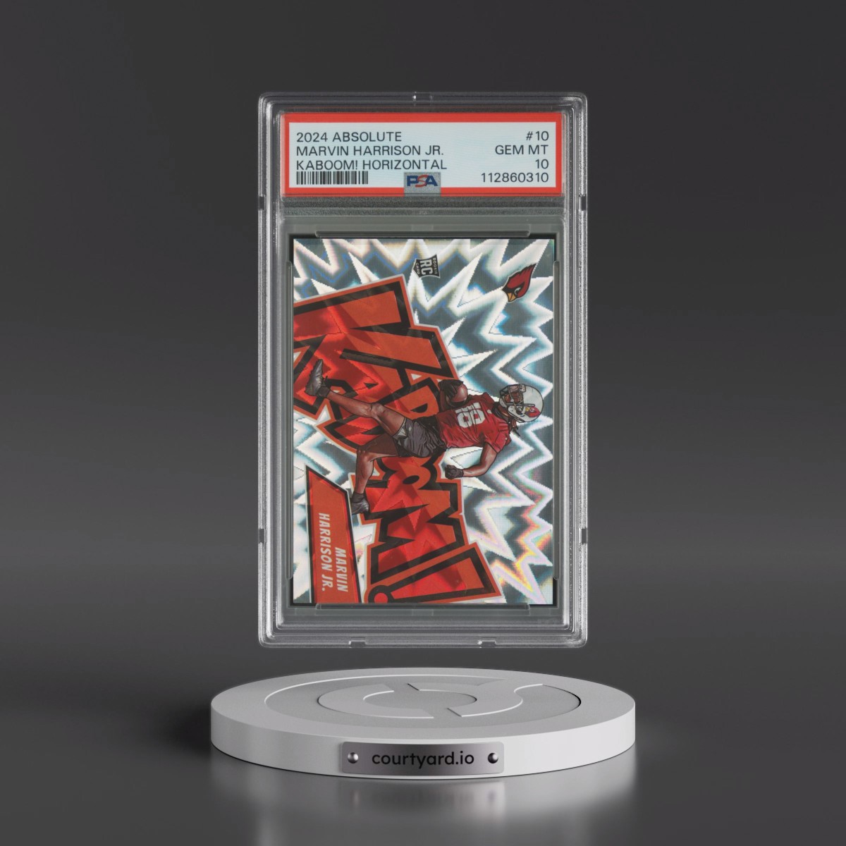 2024 Panini Absolute Kaboom! Horizontal #10 Marvin Harrison Jr. (PSA 10 GEM MINT)