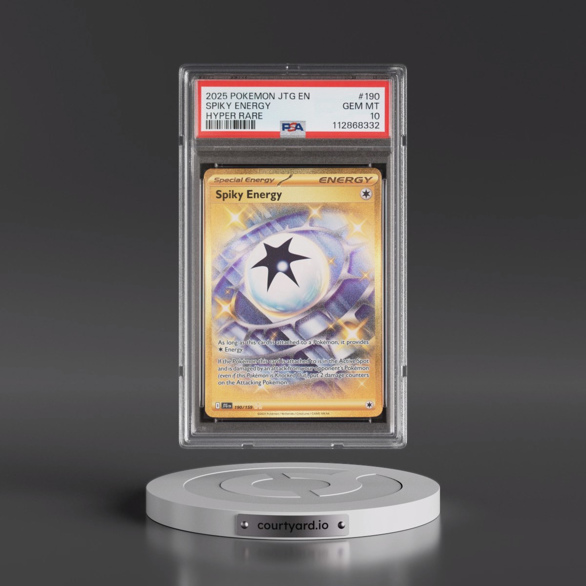 2025 Pokémon Jtg EN-Journey Together #190 Spiky Energy - Hyper Rare (PSA 10 GEM MINT)