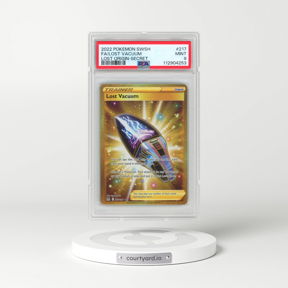 2022 Pokémon Sword & Shield Lost Origin #217 Lost Vacuum - Full Art Secret (PSA 9 MINT)