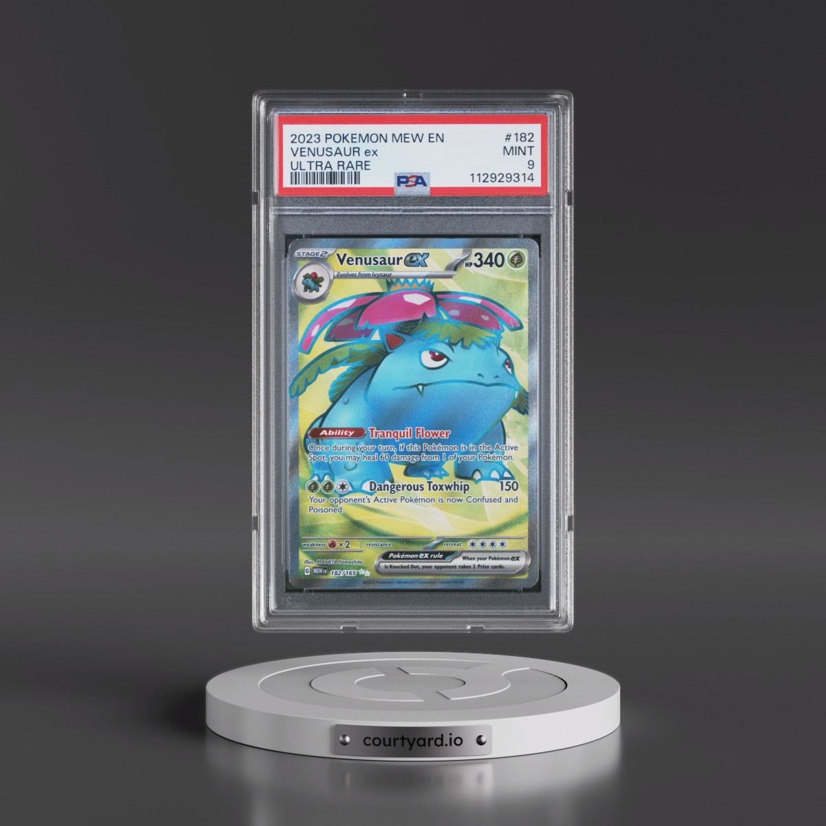 2023 Pokémon Mew EN-151 #182 Venusaur EX - Holo Ultra Rare (PSA 9 MINT)