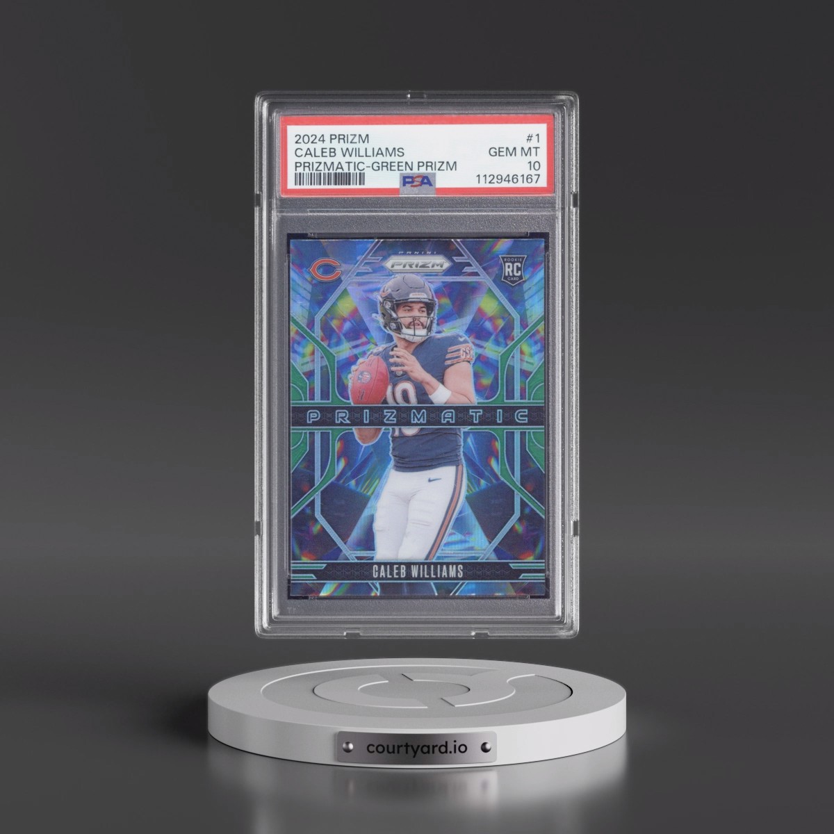 2024 Panini Prizm Prizmatic Caleb Williams - Green Prizm #1 PSA 10