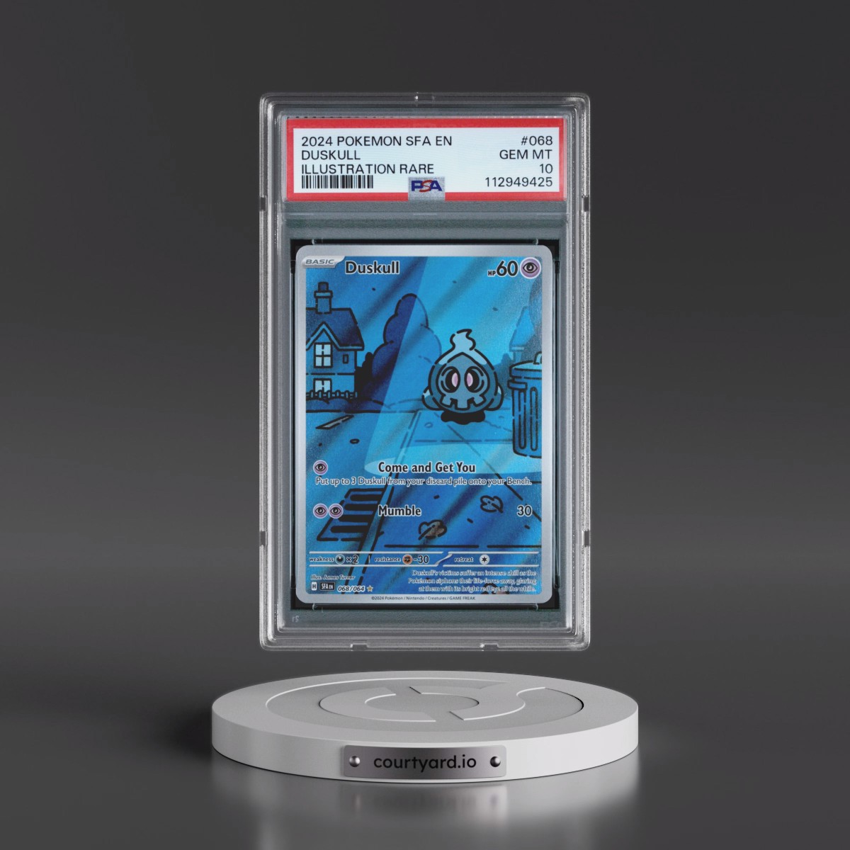 2024 Pokémon Sfa EN-Shrouded Fable #068 Duskull - Illustration Rare (PSA 10 GEM MINT)