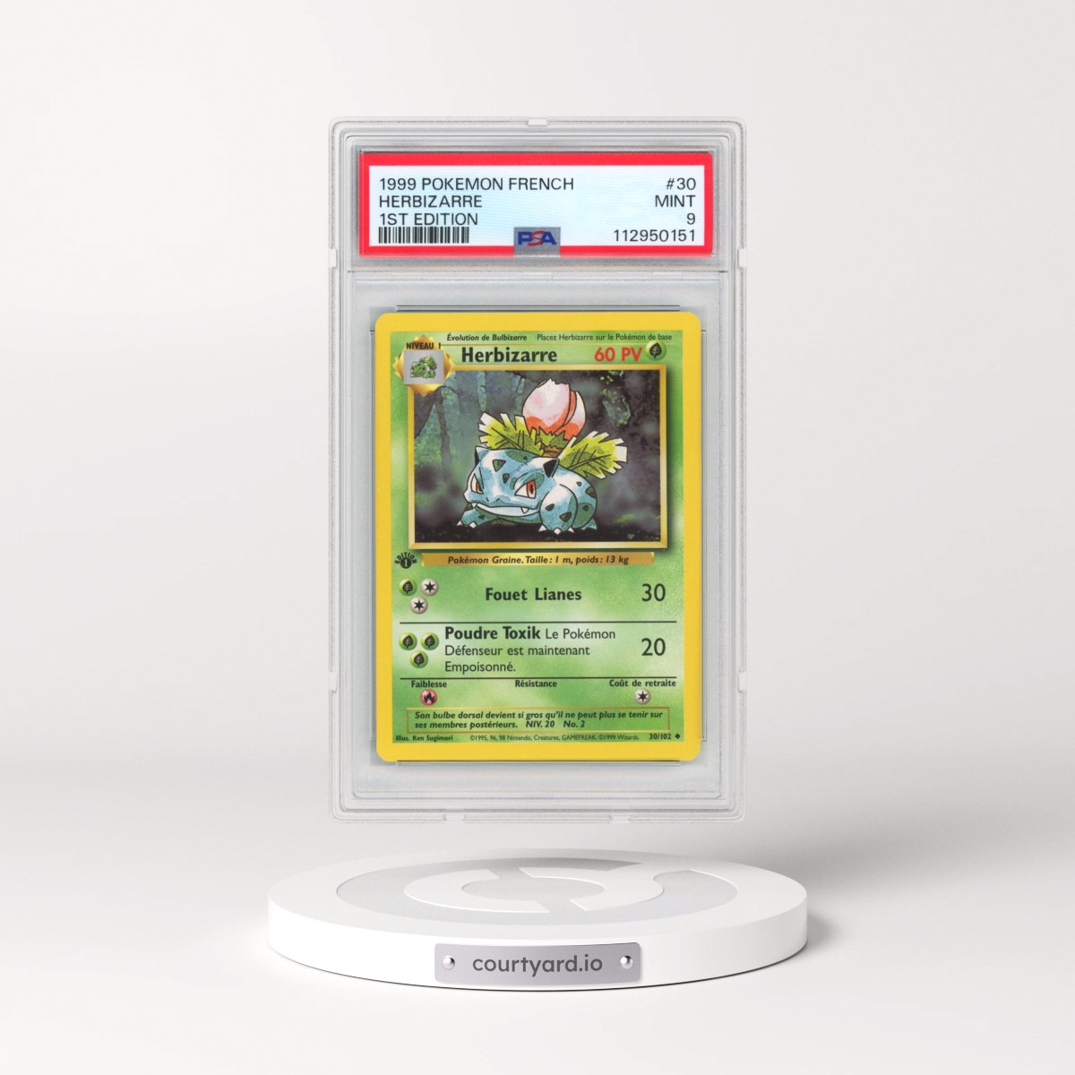 1999 Pokémon #30 Herbizarre - 1st Edition (PSA 9 MINT)