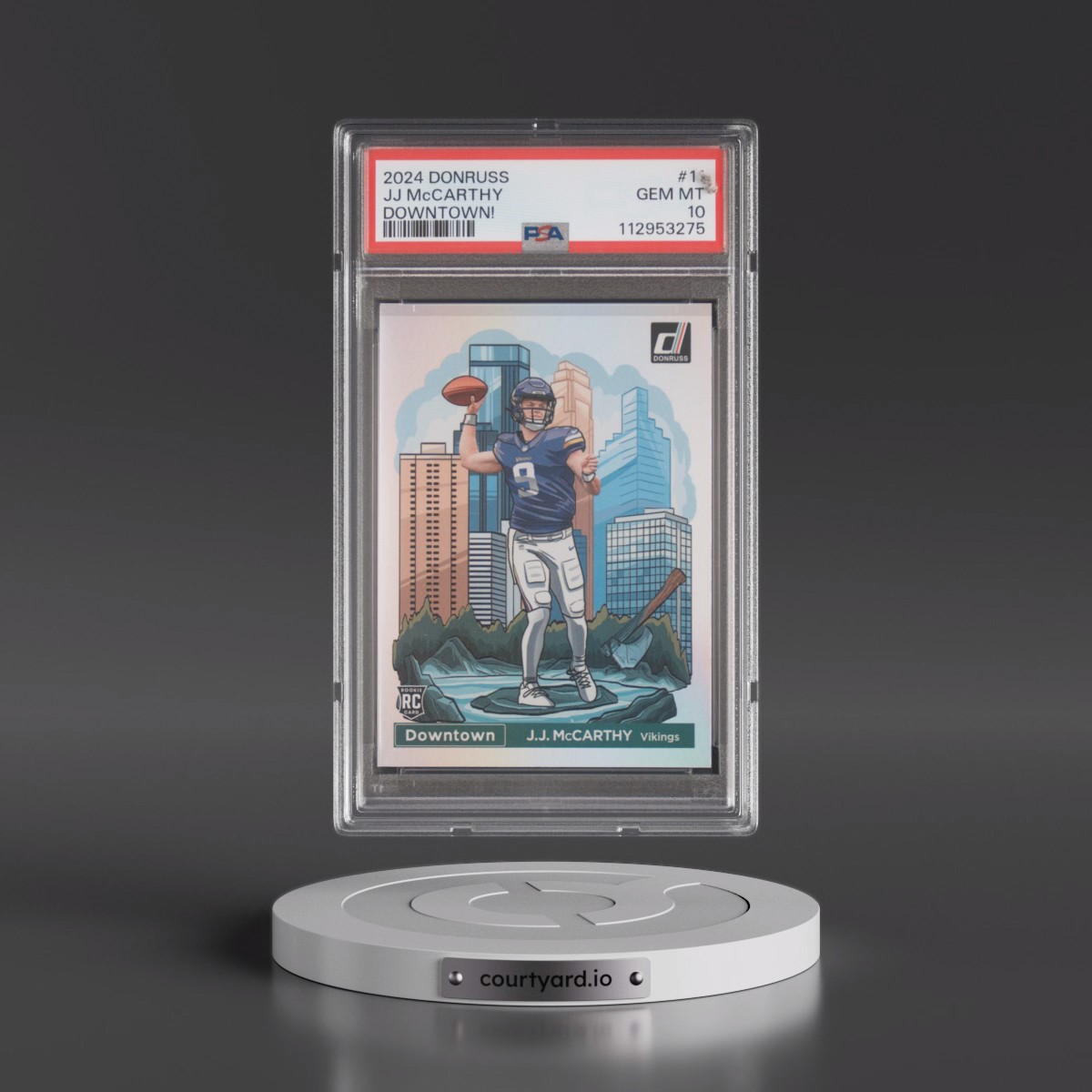 2024 Panini Donruss Downtown! #11 JJ McCarthy (PSA 10 GEM MINT)