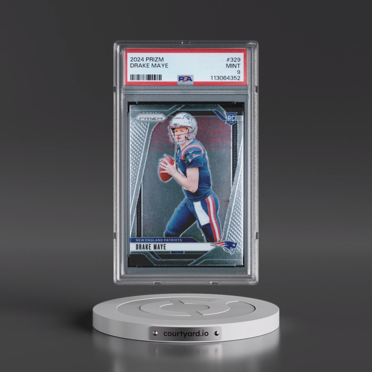 2024 Panini Prizm #329 Drake Maye (PSA 9 MINT)