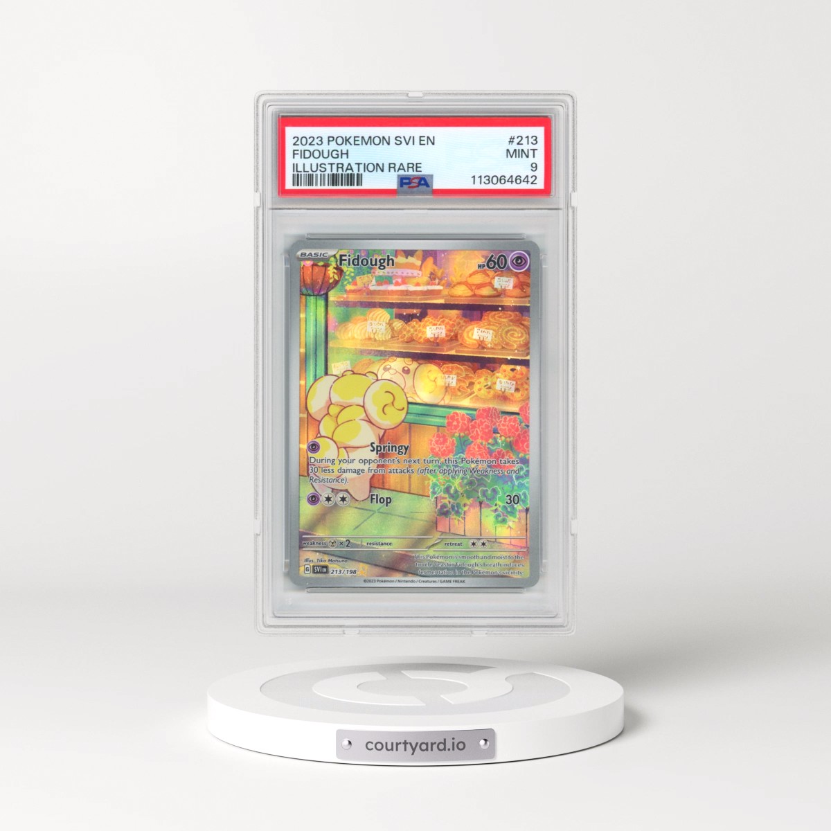 2023 Pokémon Svi EN-Scarlet & Violet #213 Fidough - Illustration Rare (PSA 9 MINT)