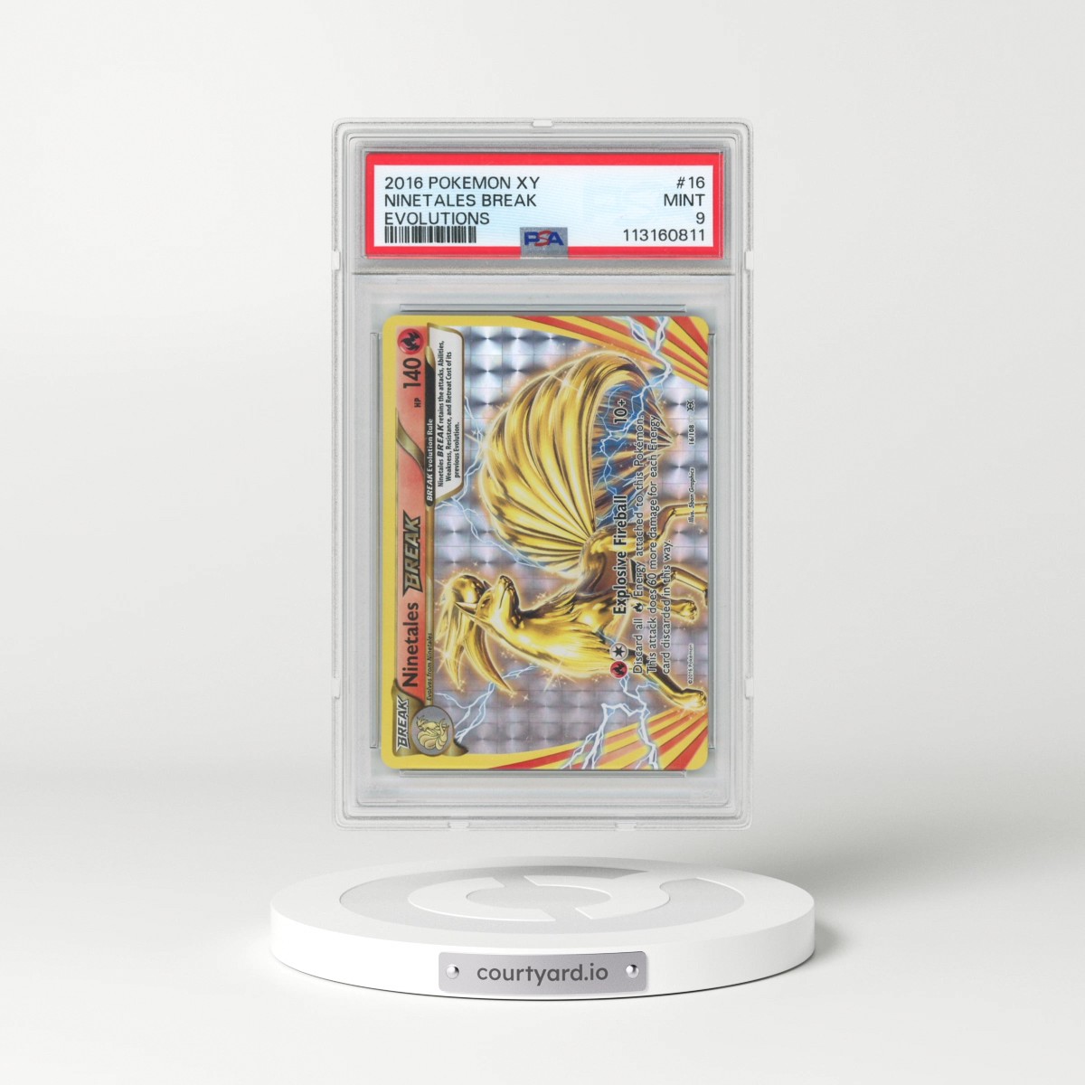 2016 Pokémon XY Evolutions #16 Ninetales Break (PSA 9 MINT)