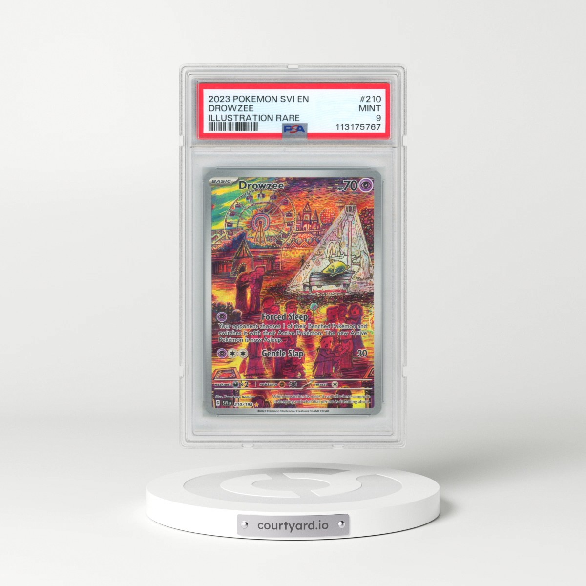 2023 Pokémon Svi EN-Scarlet & Violet #210 Drowzee - Illustration Rare (PSA 9 MINT)