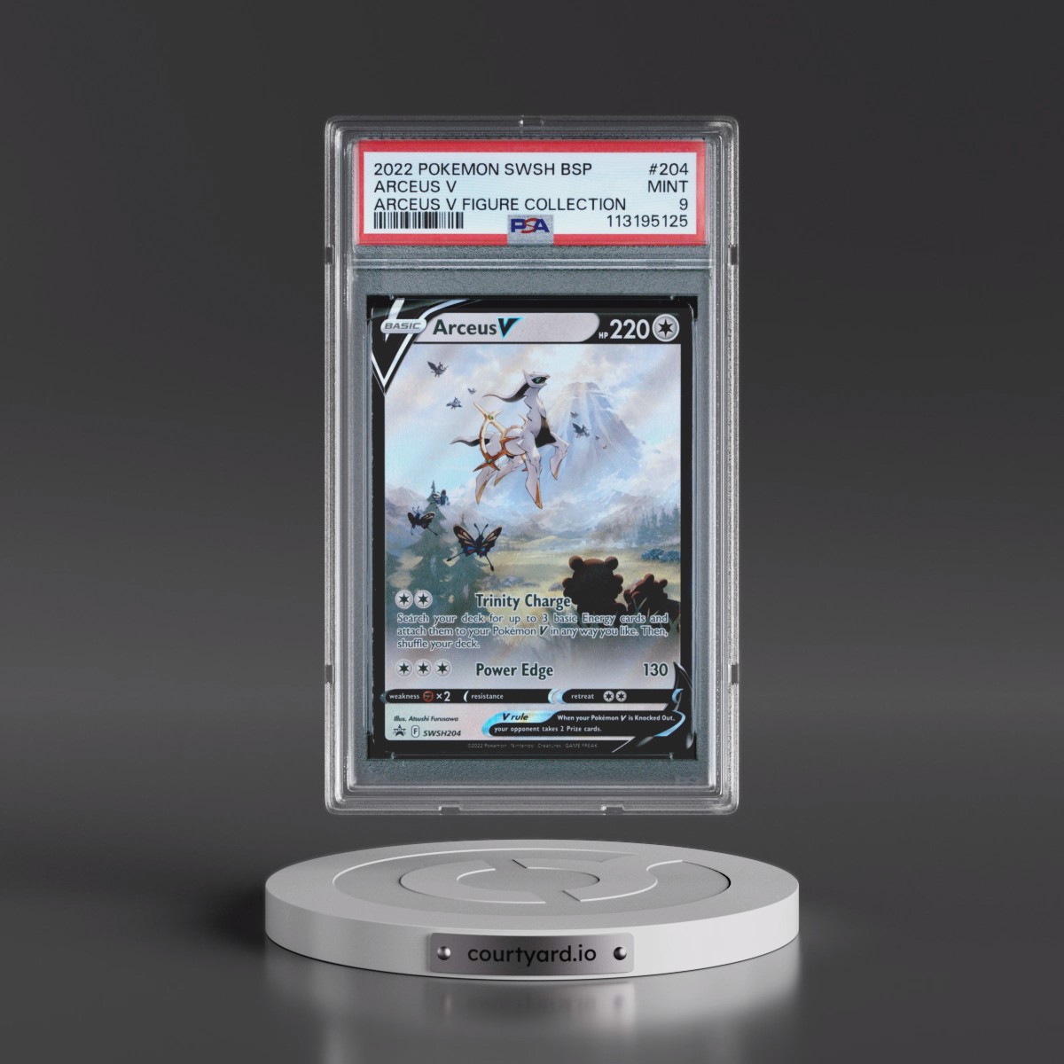 2022 Pokémon Swsh Black Star Promo #204 Arceus V - Holo Arceus V Figure Collection (PSA 9 MINT)