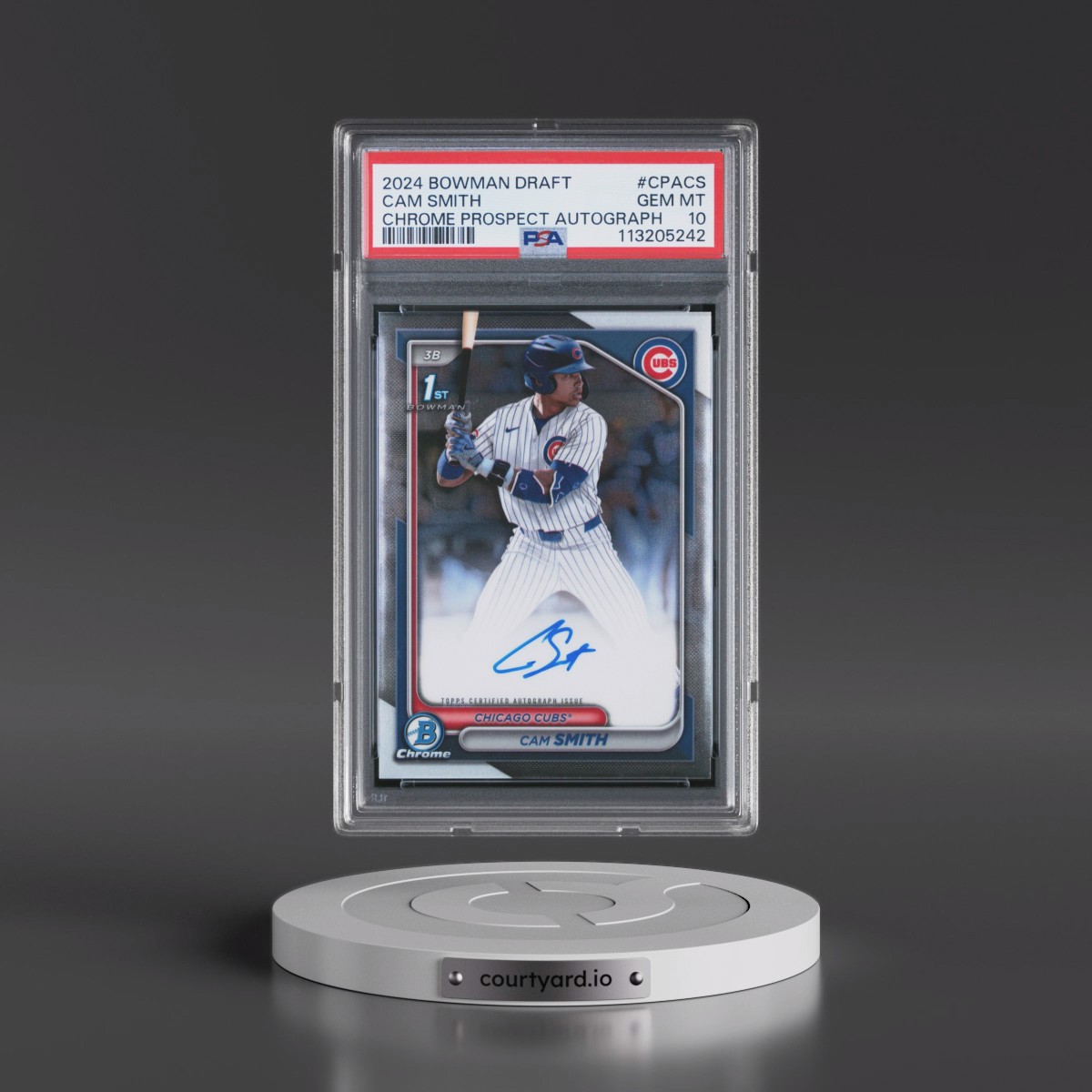 2024 Bowman Draft Chrome Prospect Autographs #CPACS Cam Smith (PSA 10 GEM MINT)