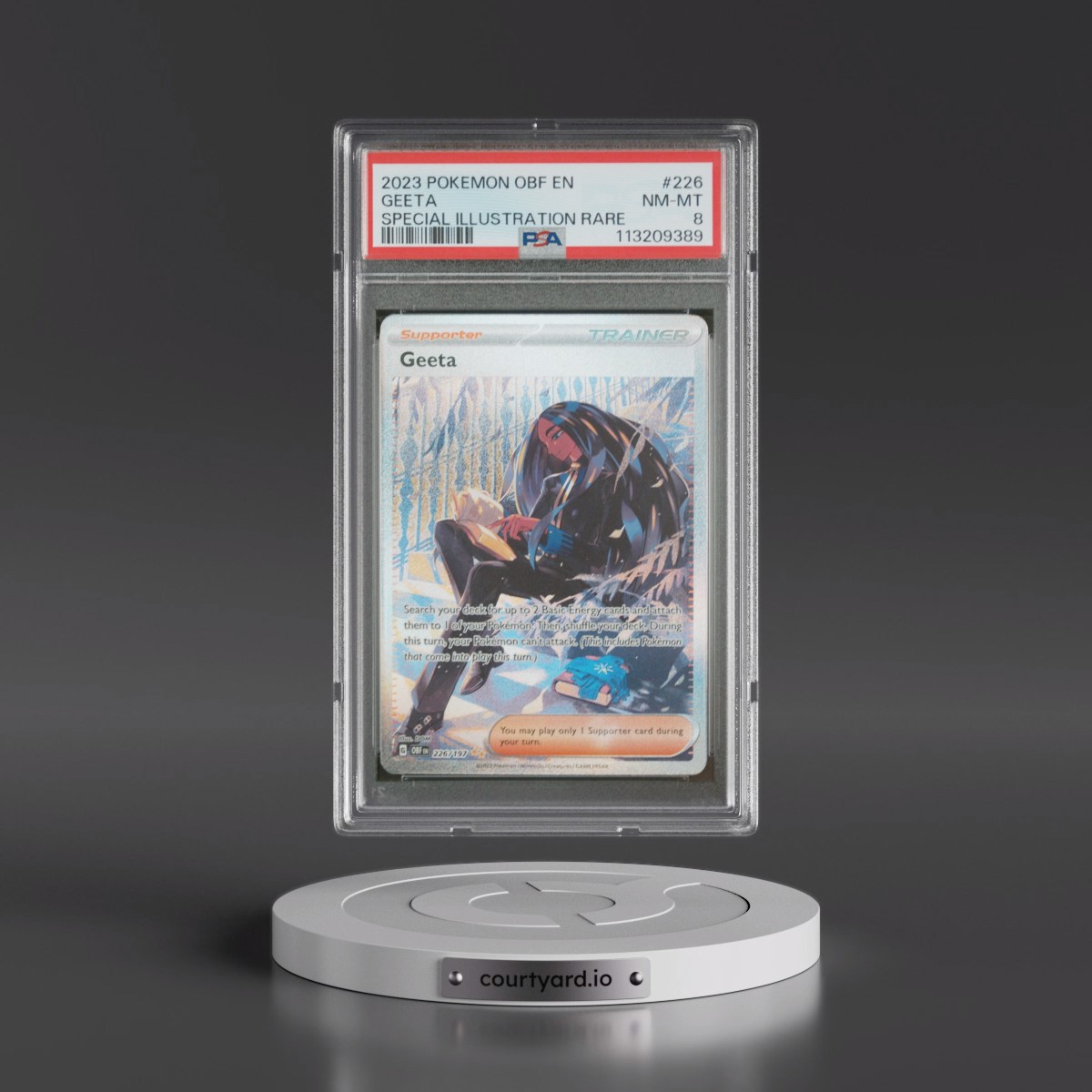 2023 Pokémon Obf EN-Obsidian Flames #226 Geeta - Special Illustration Rare (PSA 8 NM-MT)