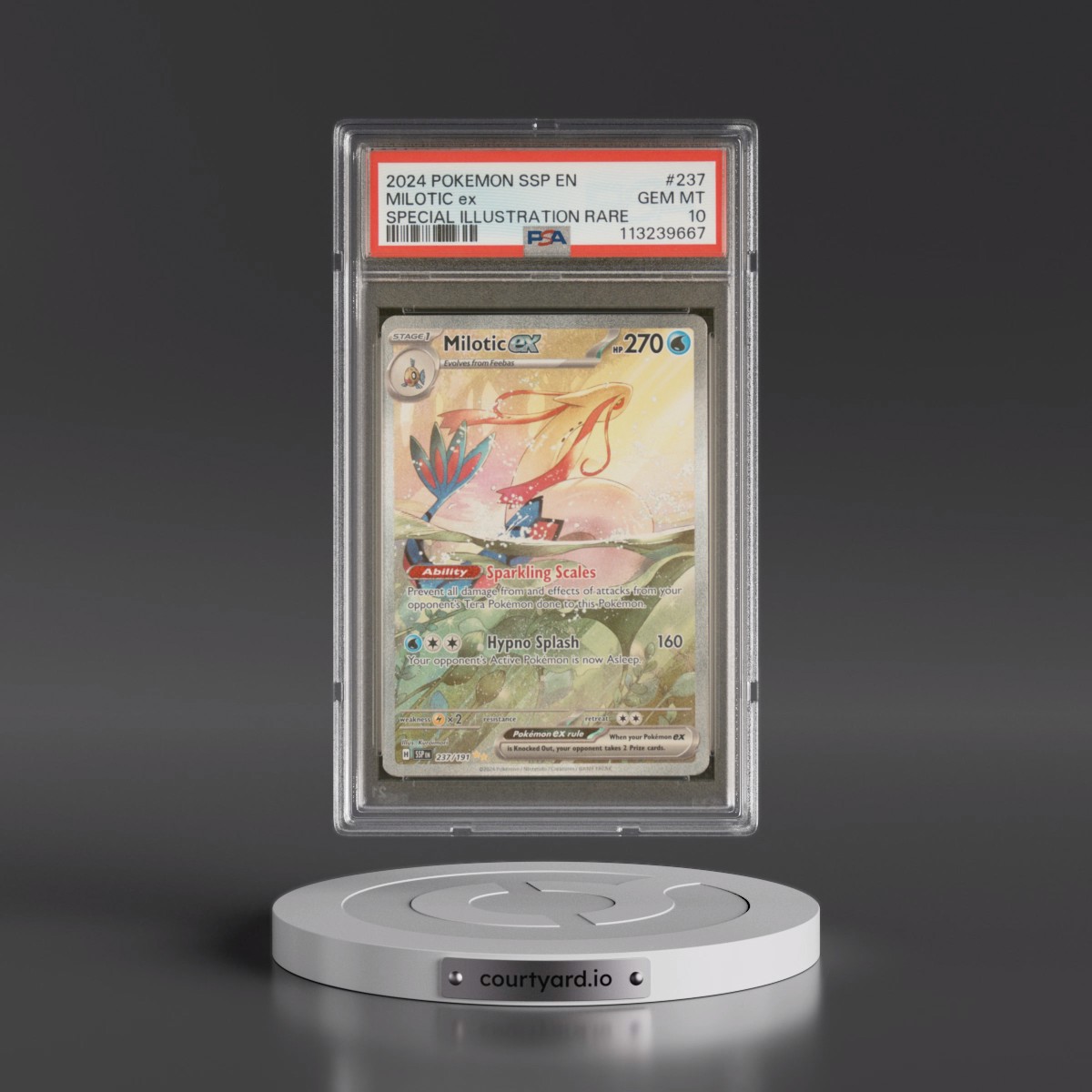 2024 Pokémon Ssp EN-Surging Sparks Milotic EX - Holo Special Illustration Rare #237 PSA 10