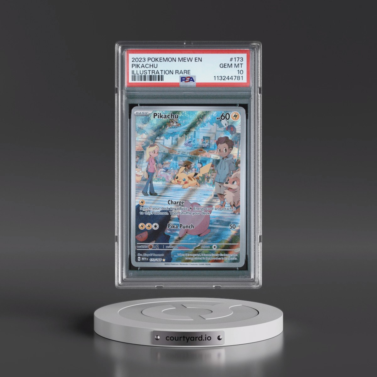 2023 Pokémon Mew EN-151 #173 Pikachu - Illustration Rare (PSA 10 GEM MINT)